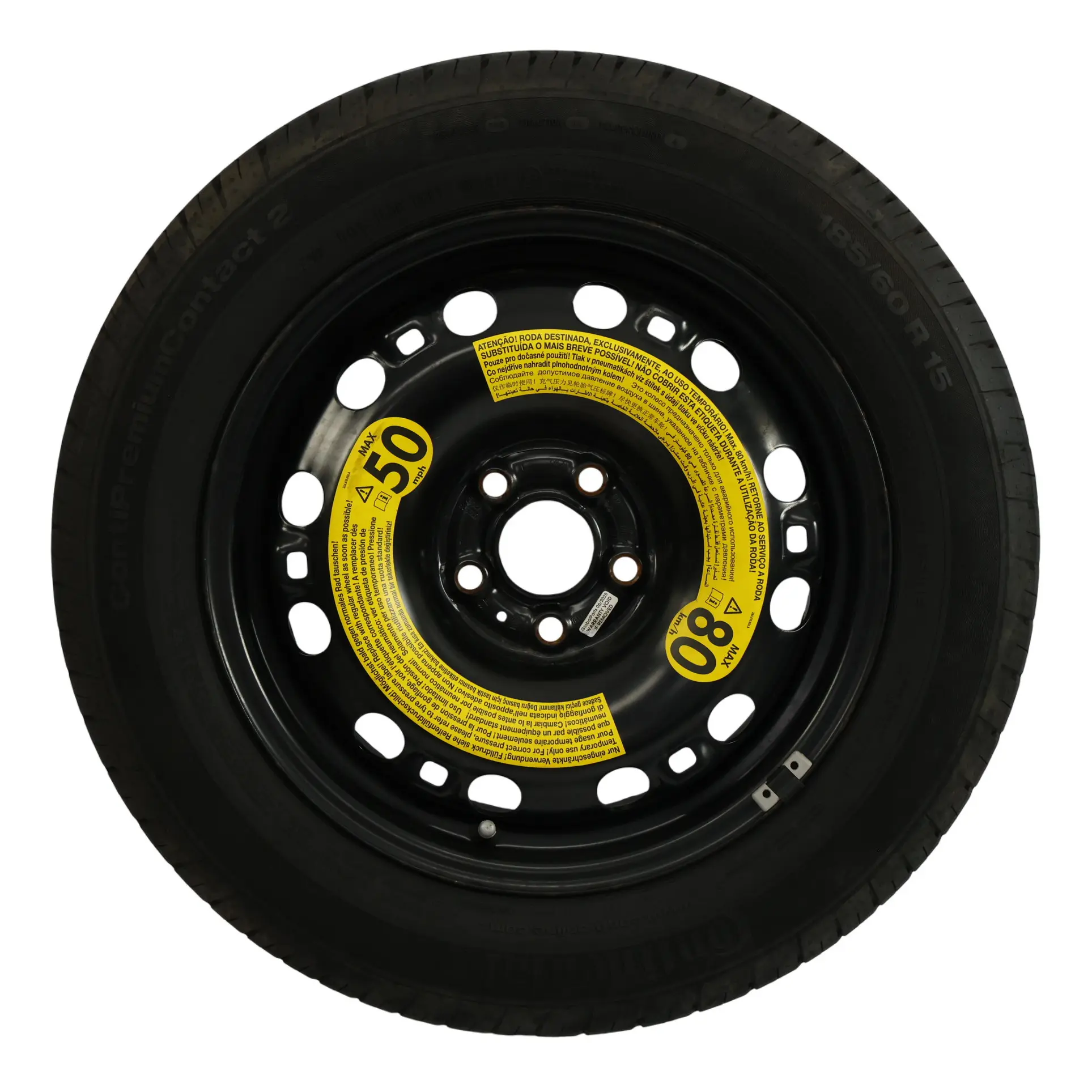 Volkswagen Polo 6R Roue De Secours En Acier Pneu R15 6J 185/60 6C0601027