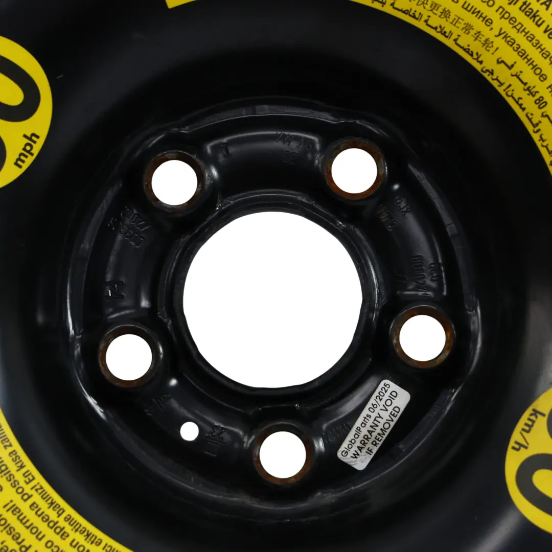 Ersatzrad Stahl R15 Reifen 6J 185/60 für VW Volkswagen Polo 6R mit Teilenummer 6C0601027 VW Volkswagen Polo 6R Ersatzrad Stahl R15 Reifen 6J 185/60 - SKU 6C0601027-1 - Teilenummer 6C0601027