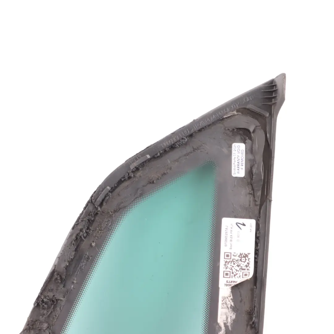 Seat Ibiza FR Side Window Quarter Panel Rear Left N/S 5D AS3 Tinted - SKU 6F0845297AJ - Part number 6F0845297AJ