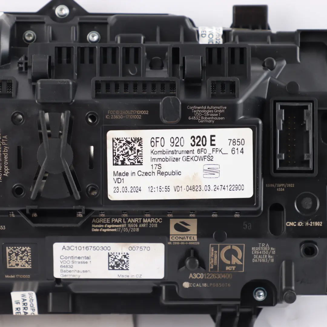 Instrument Cluster Speedo Clocks Screen Petrol Manual to Seat Ibiza FR with Part number 6F0920320E Seat Ibiza FR Instrument Cluster Speedo Clocks Screen Petrol Manual - SKU 6F0920320E - Part number 6F0920320E