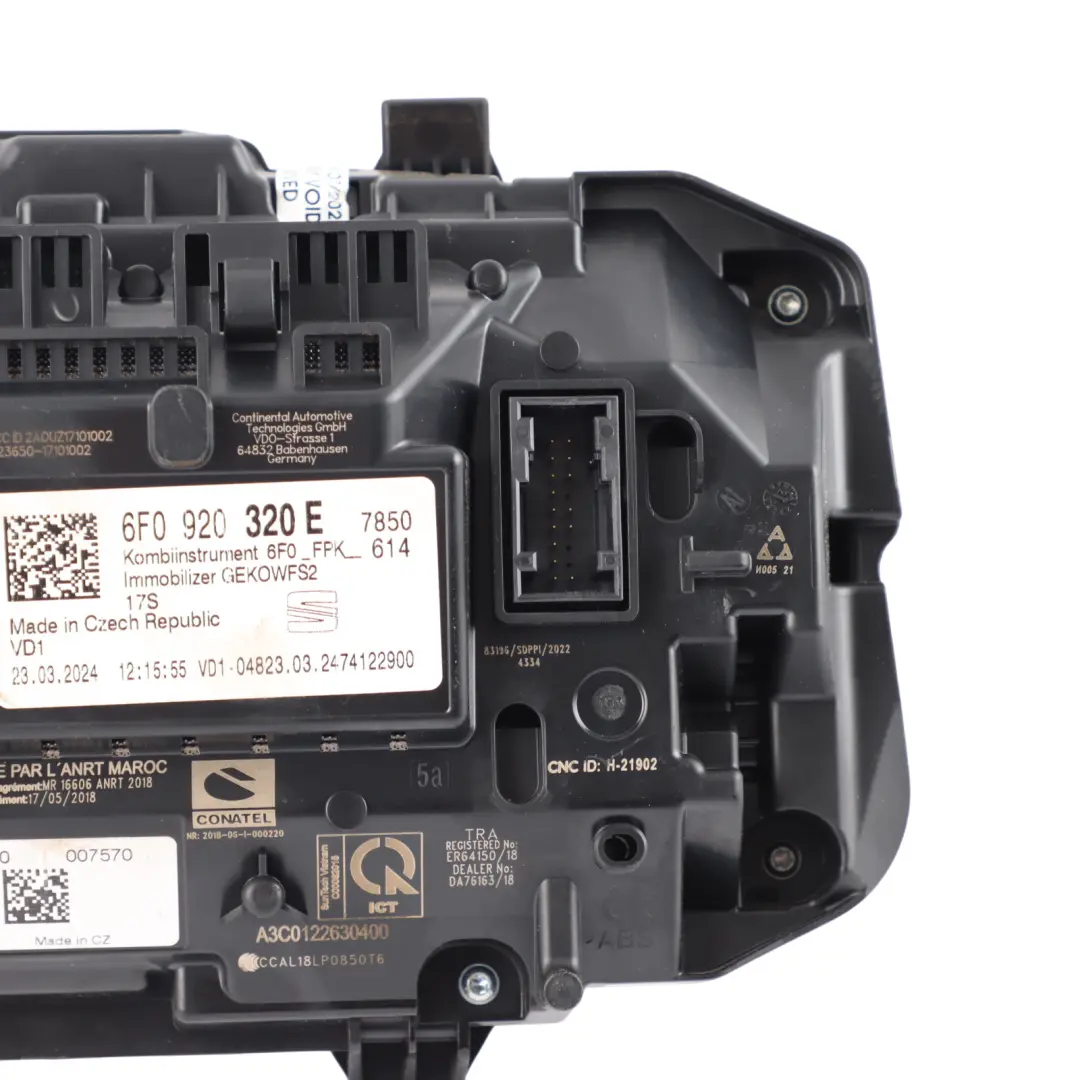 Instrument Cluster Speedo Clocks Screen Petrol Manual to Seat Ibiza FR with Part number 6F0920320E Seat Ibiza FR Instrument Cluster Speedo Clocks Screen Petrol Manual - SKU 6F0920320E - Part number 6F0920320E