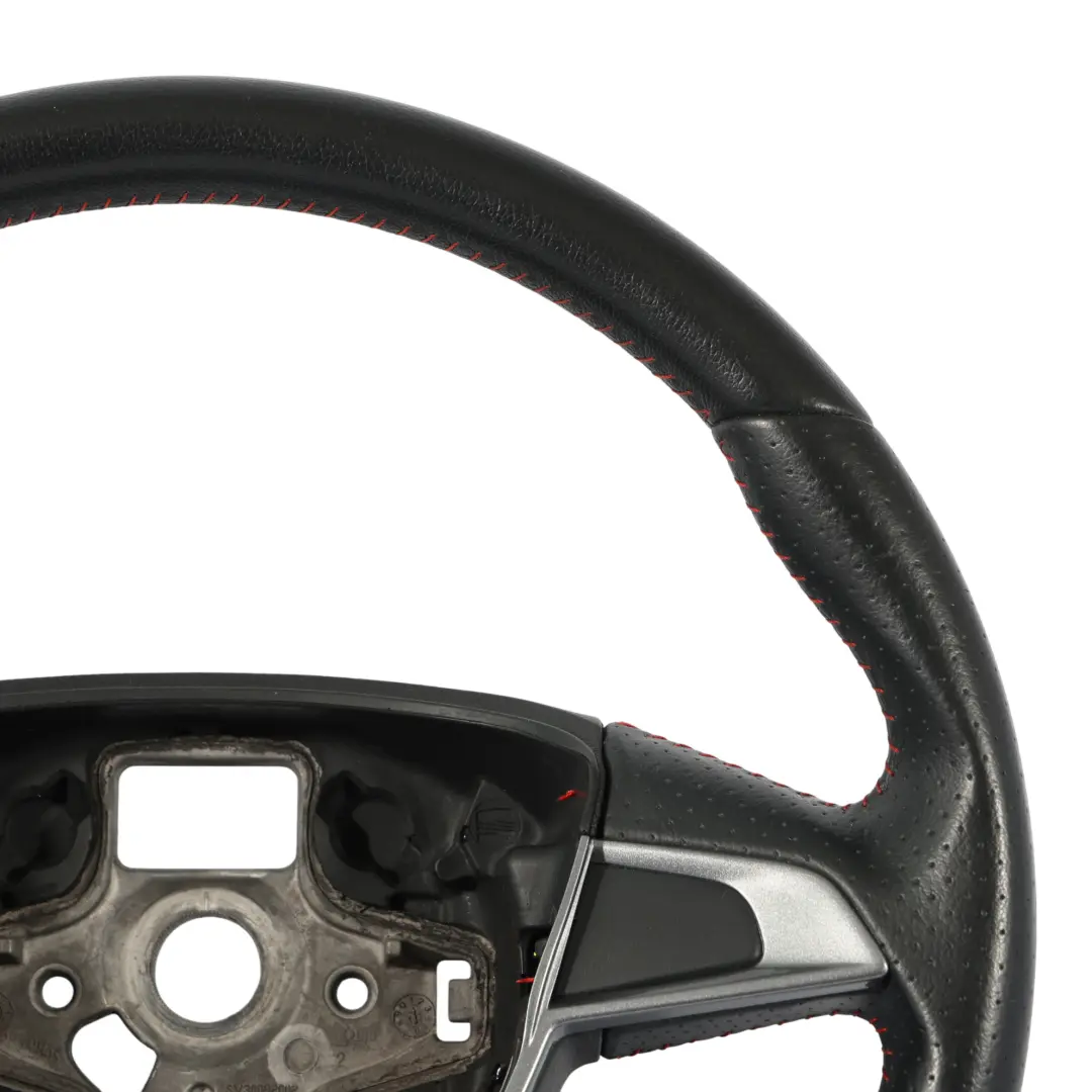 Seat Ibiza IV 6J FR Steering Wheel Black Leather Flat Bottom - SKU 6J0419091AG - Part number 6J0419091AG