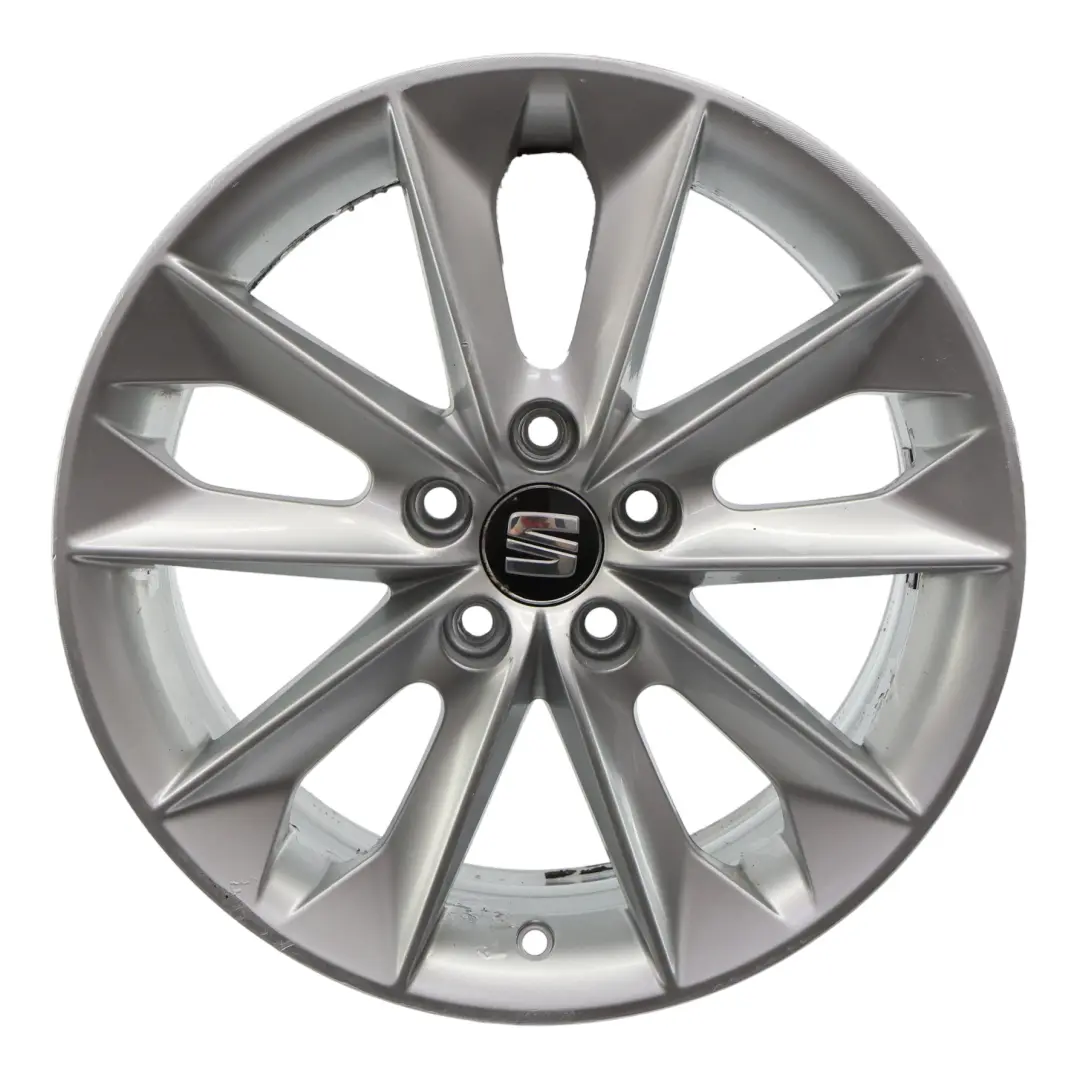 Seat Ibiza MK4 6J Jante Alliage 16" 7J ET:43 Argent Diamant - SKU 6J0601025N-1 - Numéro de pièce 6J0601025N