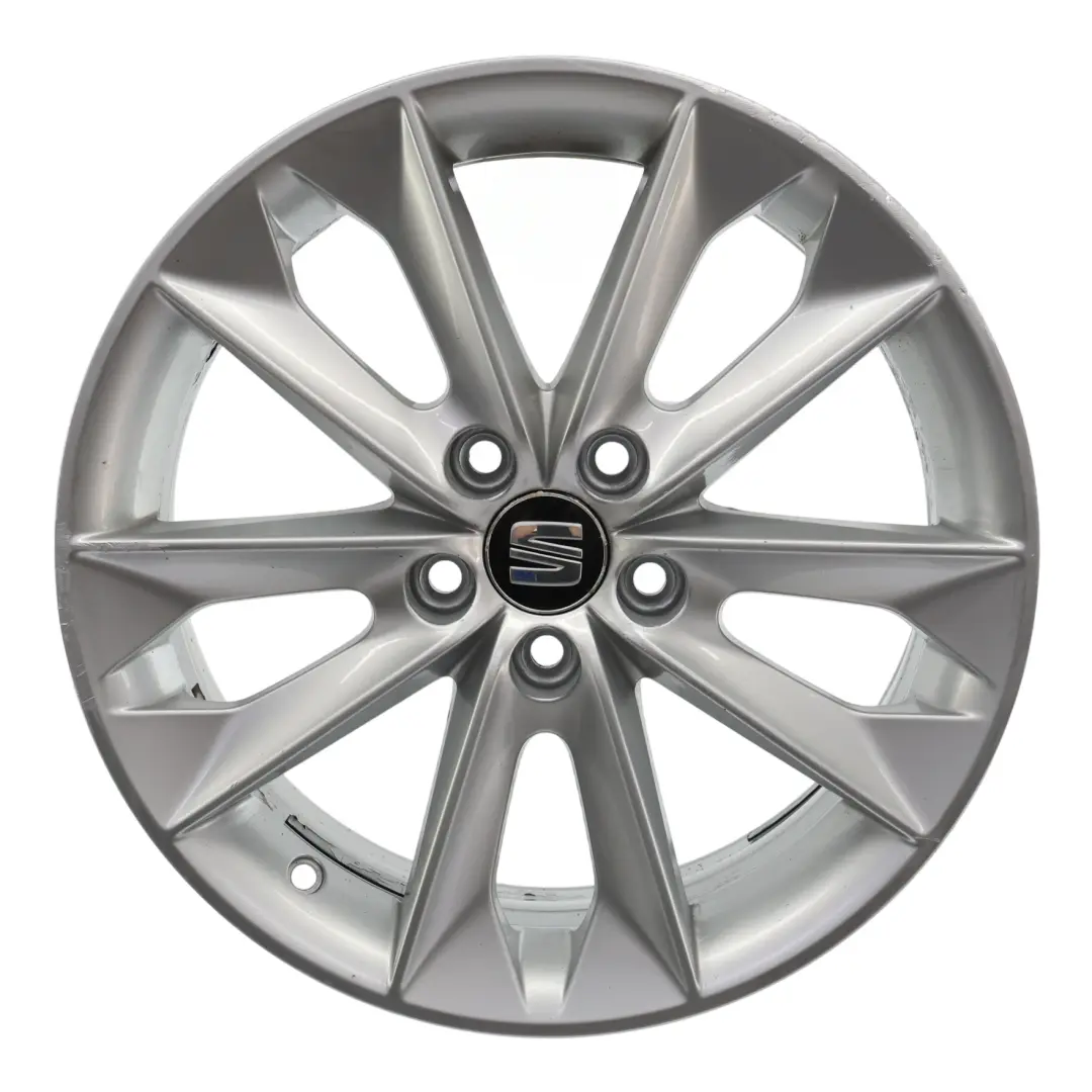 Seat Ibiza MK4 6J Jante Alliage 16" 7J ET:43 Argent Diamant - SKU 6J0601025N-2 - Numéro de pièce 6J0601025N