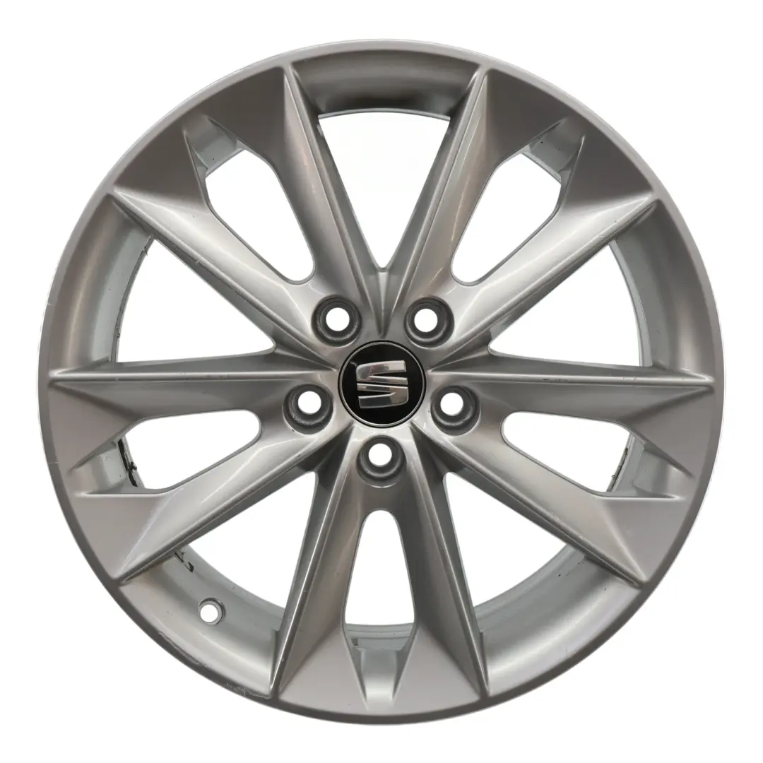 Seat Ibiza Mk4 6J Wheel Alloy 16" 10 Spoke 7J ET:43 Diamond Silver - SKU 6J0601025N-3 - Part number 6J0601025N