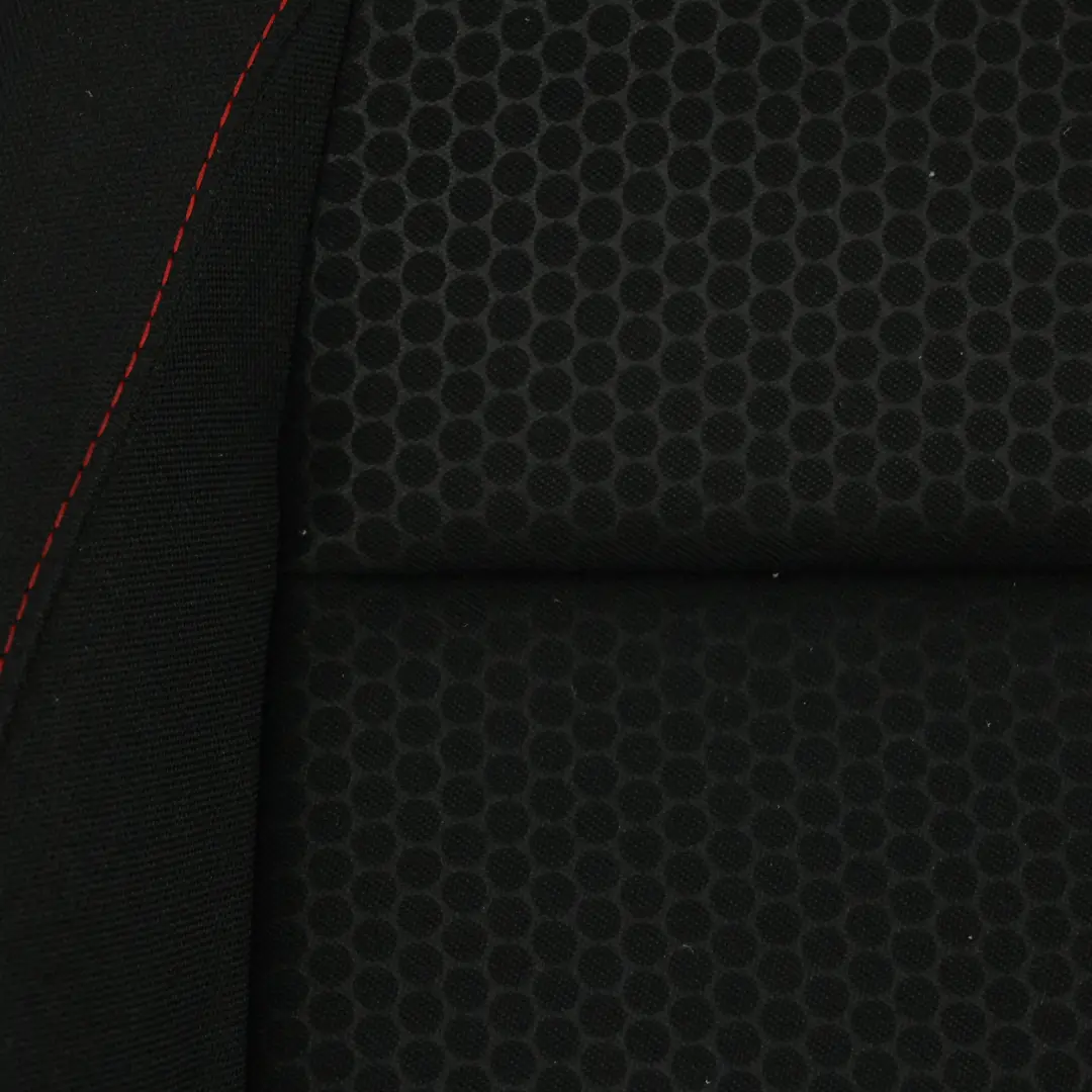 Seat Ibiza 6J Seat Cover Front Left N/S Cloth Fabric Black Red Thread - SKU 6J0881405C - Part number 6J0881405C