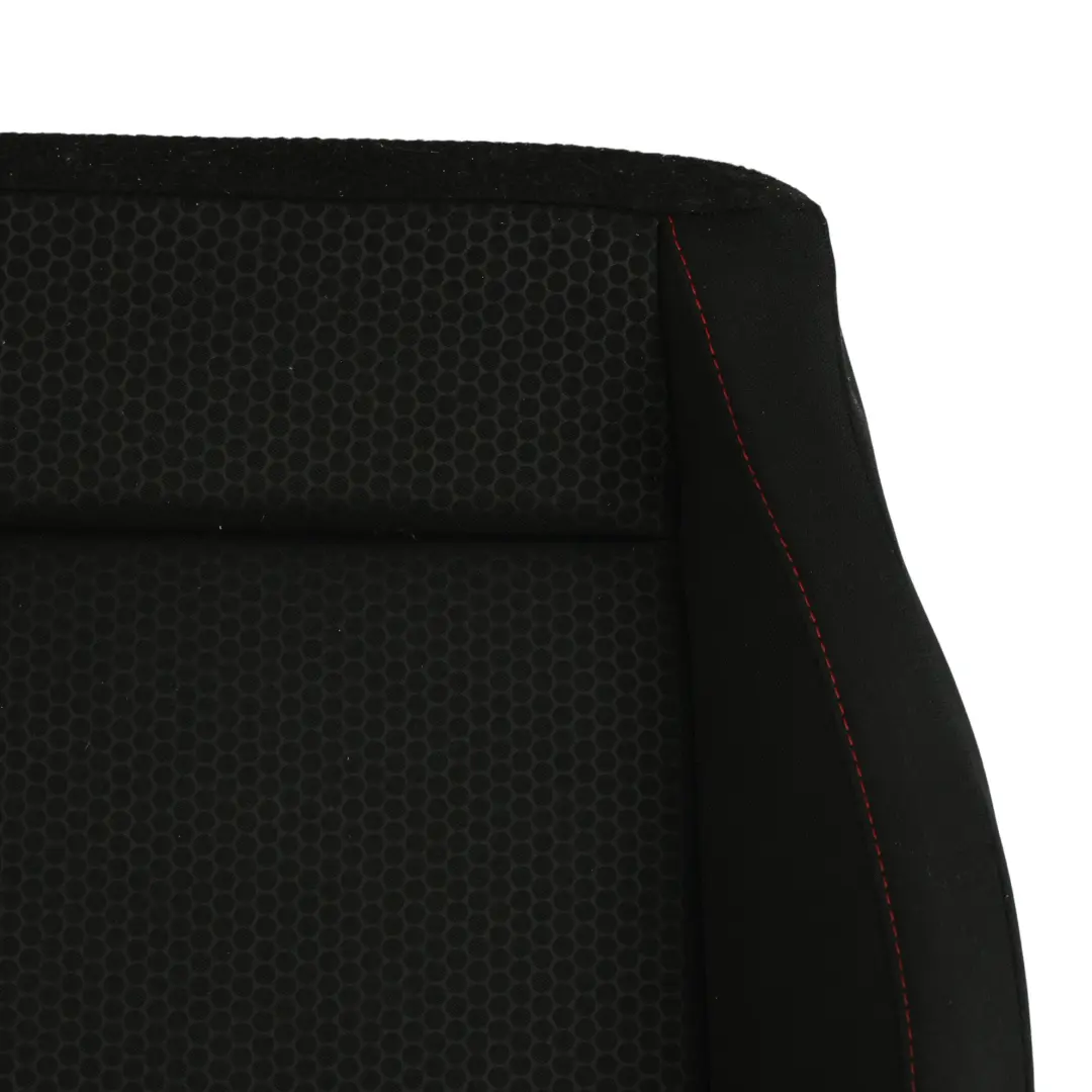 Seat Ibiza 6J Seat Cover Front Left N/S Cloth Fabric Black Red Thread - SKU 6J0881405C - Part number 6J0881405C