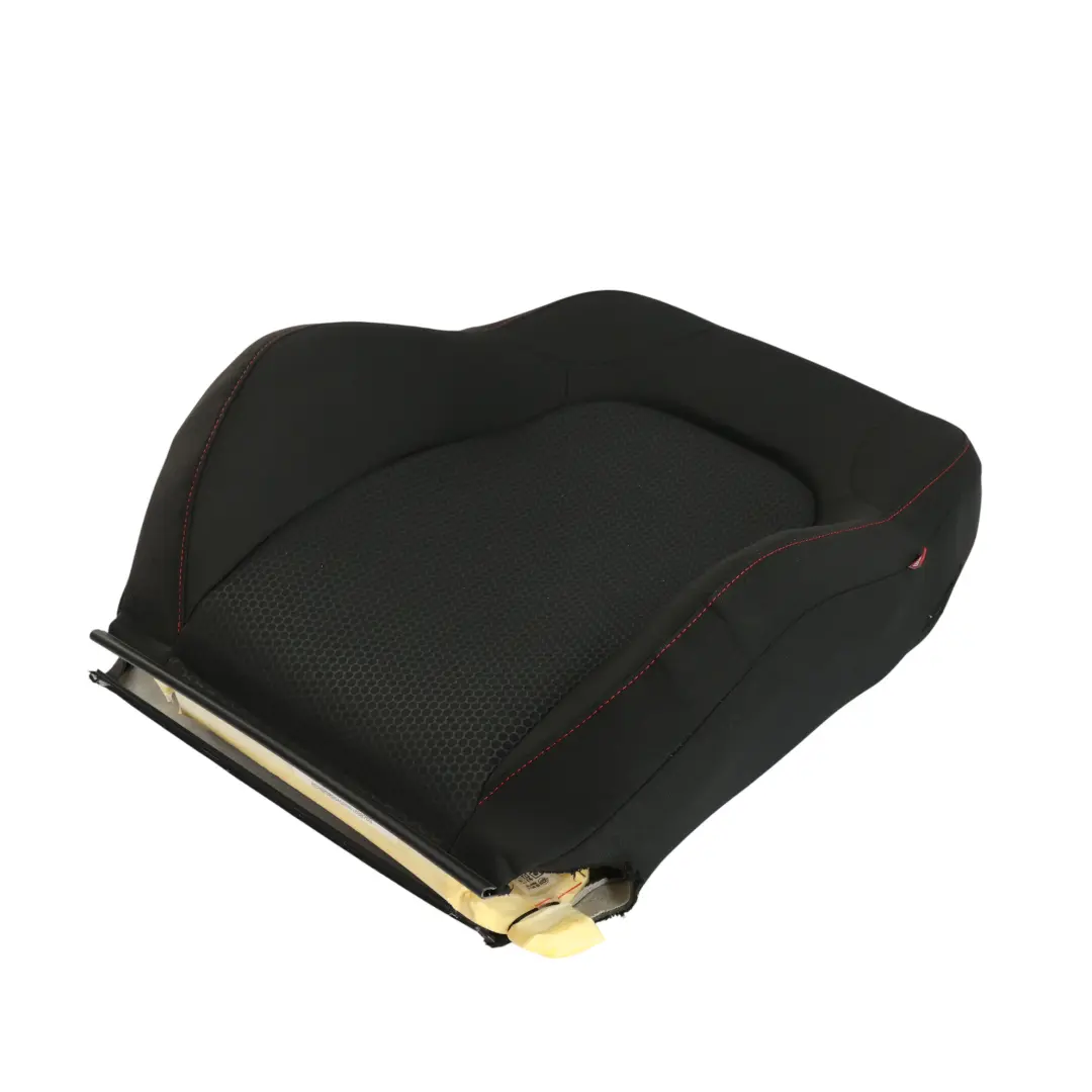 Seat Ibiza 6J Seat Backrest Front Left N/S Cloth Fabric Black Red Thread - SKU 6J0881805BF - Part number 6J0881805BF