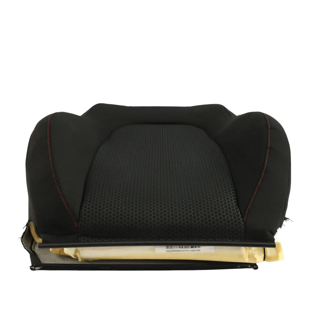 Seat Ibiza 6J Seat Backrest Front Left N/S Cloth Fabric Black Red Thread - SKU 6J0881805BF - Part number 6J0881805BF