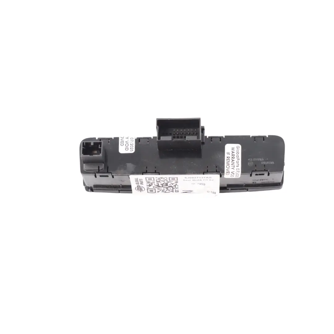 6J Interruptor Cierre Centralizado Luneta Térmica para Seat Ibiza con número de pieza 6J0927137AS Seat Ibiza 6J Interruptor Cierre Centralizado Luneta Térmica - SKU 6J0927137AS - Número de pieza 6J0927137AS