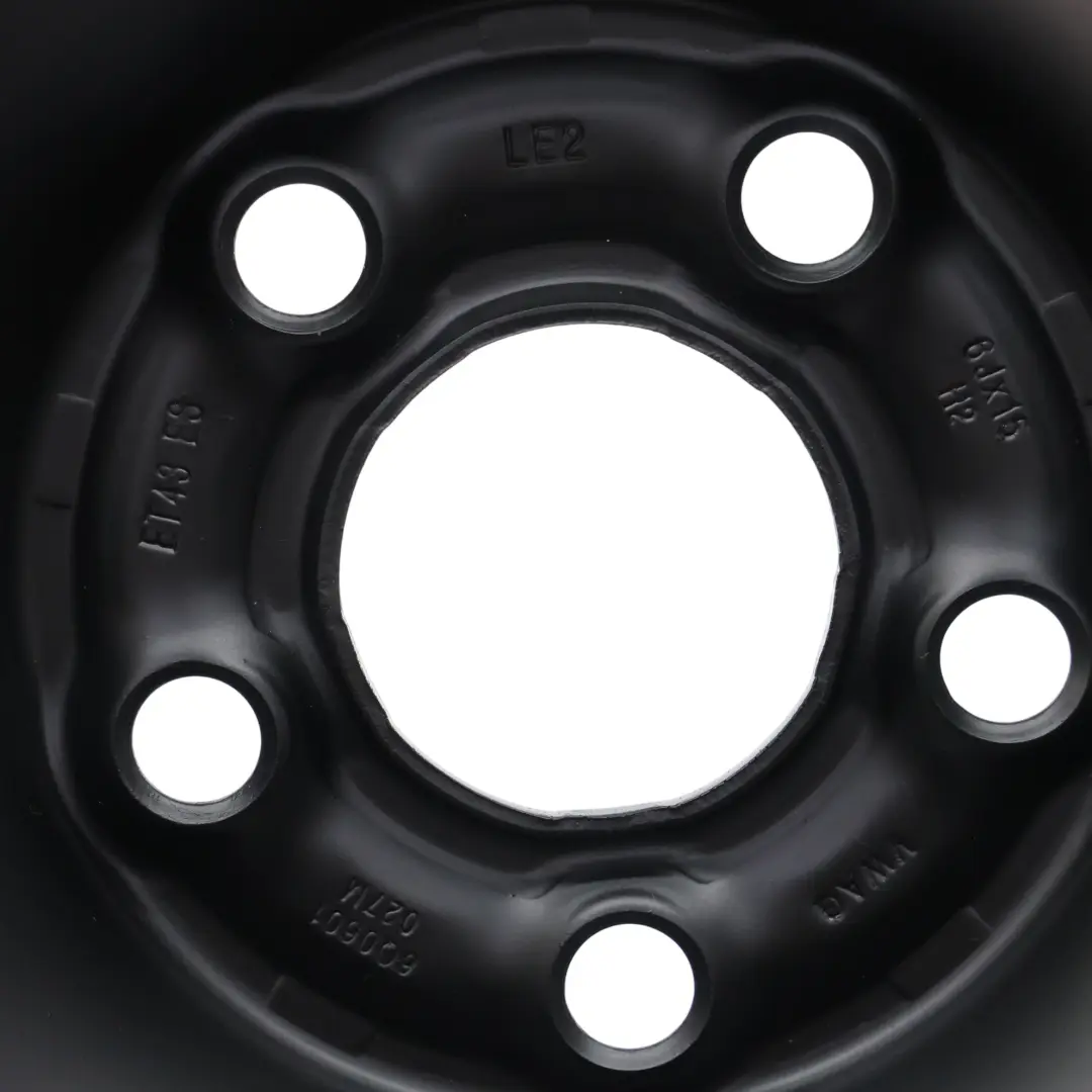 Mk1 Mk2 Spare Wheel Steel Rim R15 6J ET:43 to Skoda Fabia with Part number 6Q0601027M Skoda Fabia Mk1 Mk2 Spare Wheel Steel Rim R15 6J ET:43 - SKU 6Q0601027M - Part number 6Q0601027M