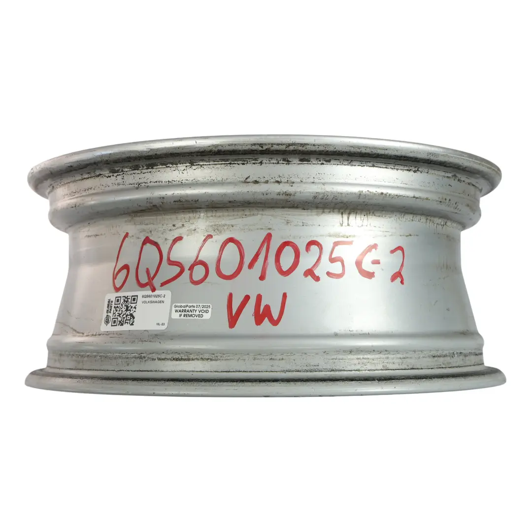 Volkswagen Polo 6C Srebrna Felga Aluminiowa 15" 6J ET:40 - SKU 6QS601025C-2 - Numer Części 6QS601025C