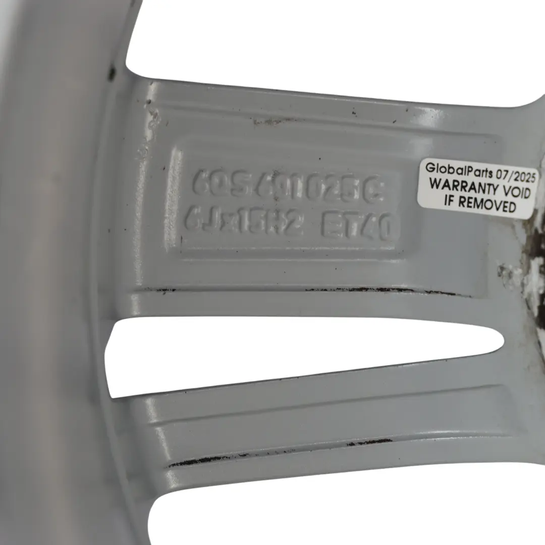 Volkswagen Polo 6C Silver Wheel Alloy Rim 15" 6J ET:40 - SKU 6QS601025C-3 - Part number 6QS601025C