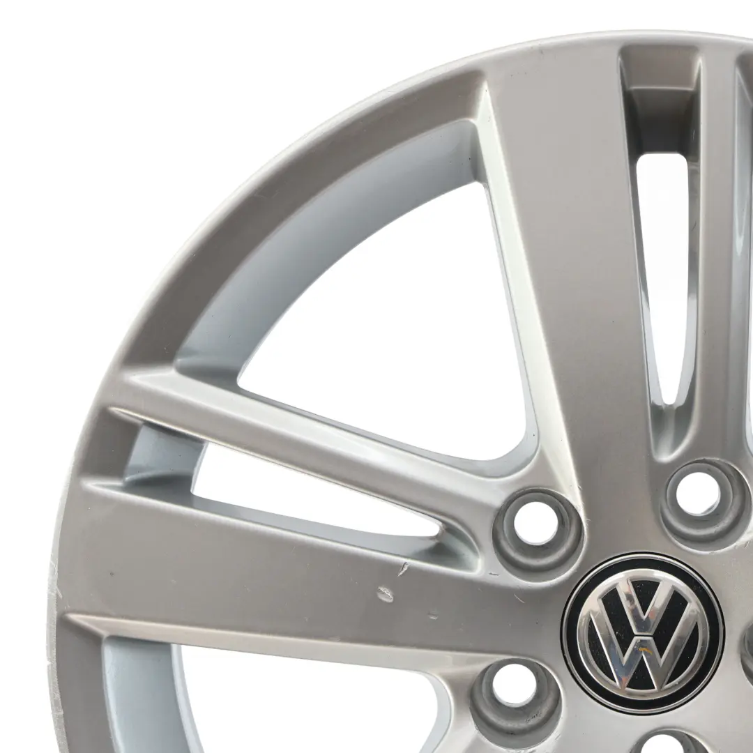Volkswagen Polo Mk5 6R Silberne Leichtmetallfelge 15" ET:40 6J - SKU 6R0601025AB-1 - Teilenummer 6R0601025AB