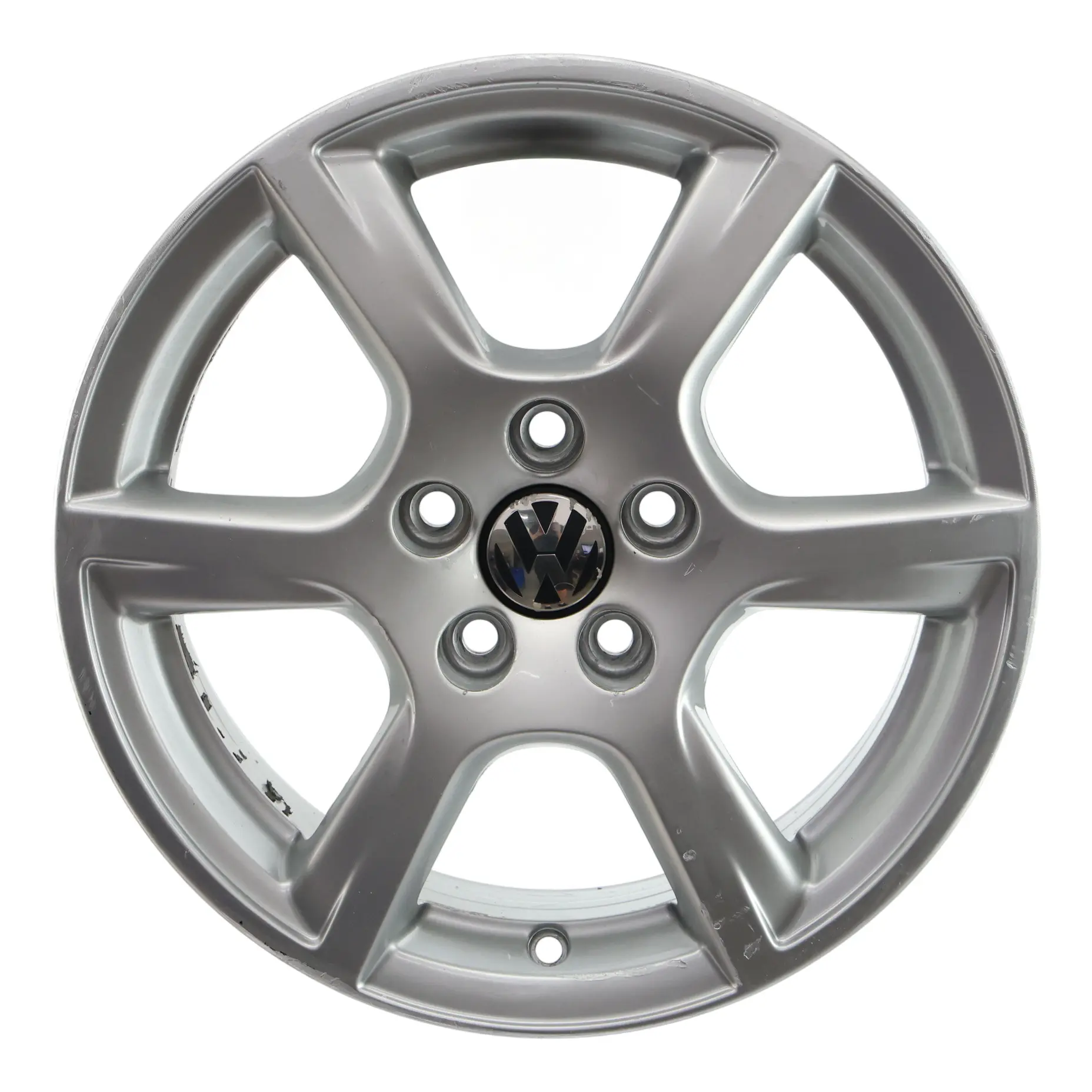 VW Volkswagen Polo 6R Mk5 Llanta De Aleación Plata 15" ET:40 6J 6R0601025C