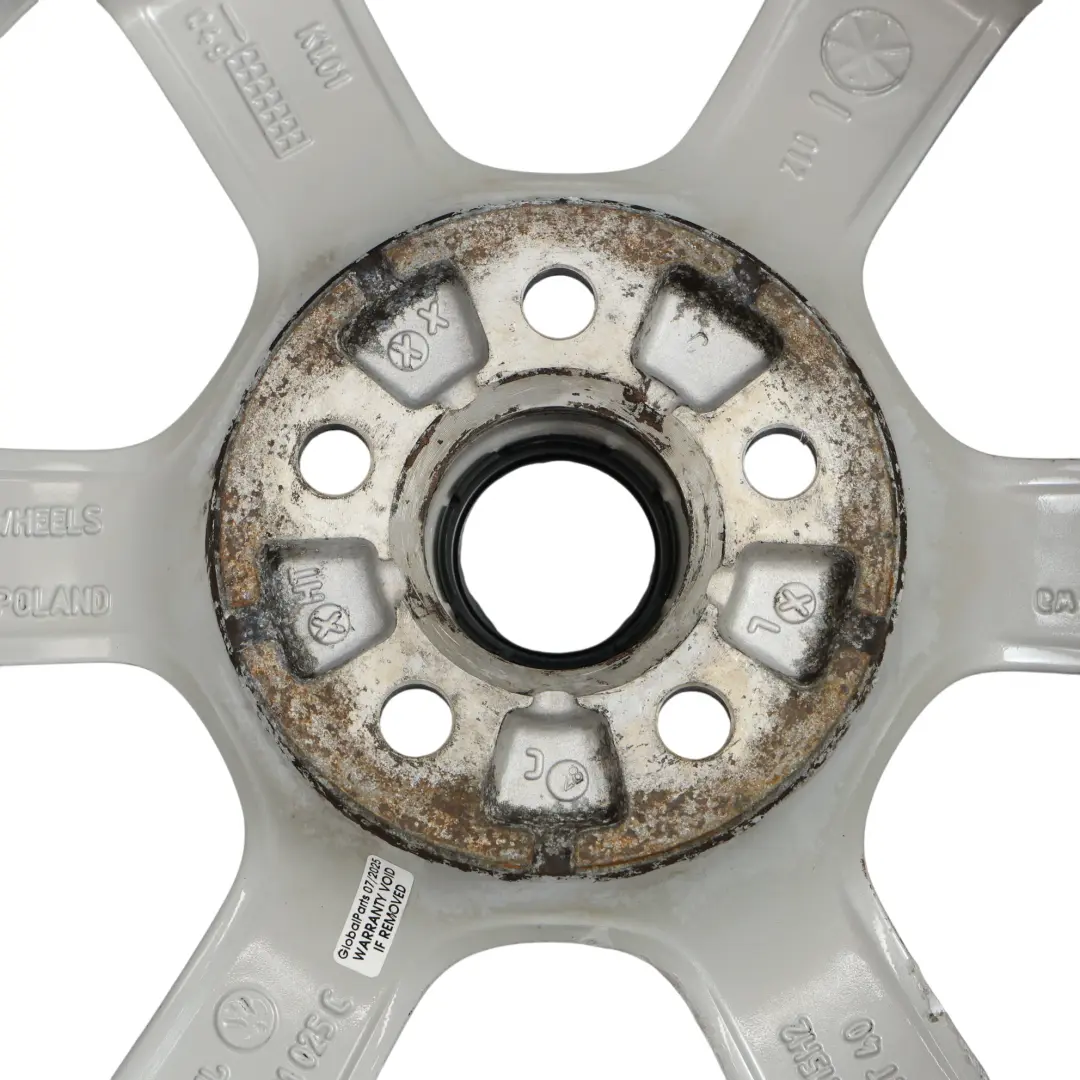 VW Volkswagen Polo 6R Mk5 Wheel Rim Alloy Silver 15" ET:40 6J - SKU 6R0601025C-1 - Part number 6R0601025C
