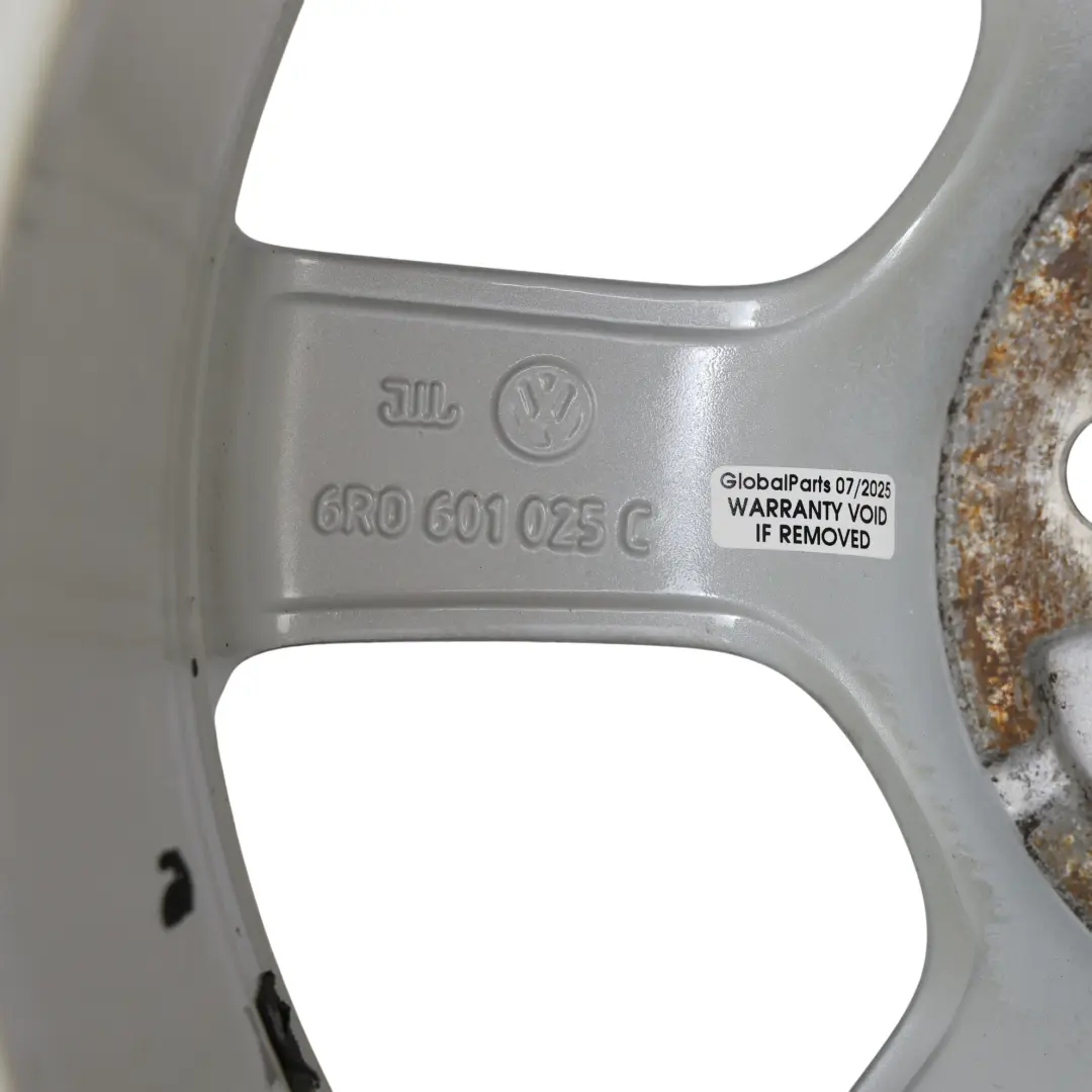 VW Volkswagen Polo 6R Mk5 Wheel Rim Alloy Silver 15" ET:40 6J - SKU 6R0601025C-2 - Part number 6R0601025C