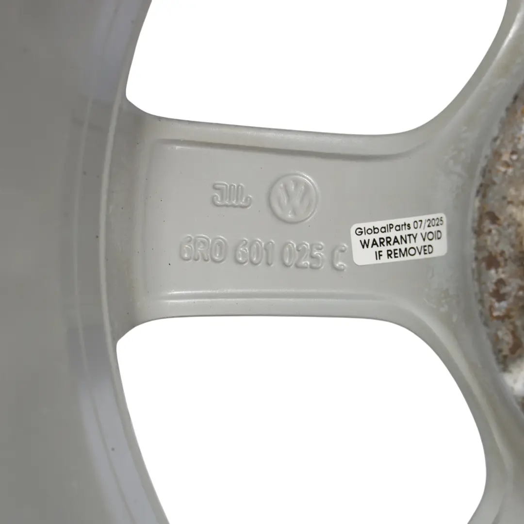 VW Volkswagen Polo 6R Mk5 Wheel Rim Alloy Silver 15" ET:40 6J - SKU 6R0601025C-3 - Part number 6R0601025C