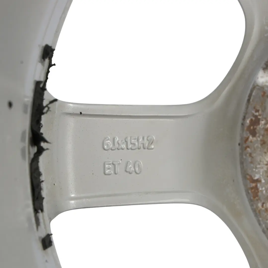 VW Volkswagen Polo 6R Mk5 Wheel Rim Alloy Silver 15" ET:40 6J - SKU 6R0601025C-3 - Part number 6R0601025C