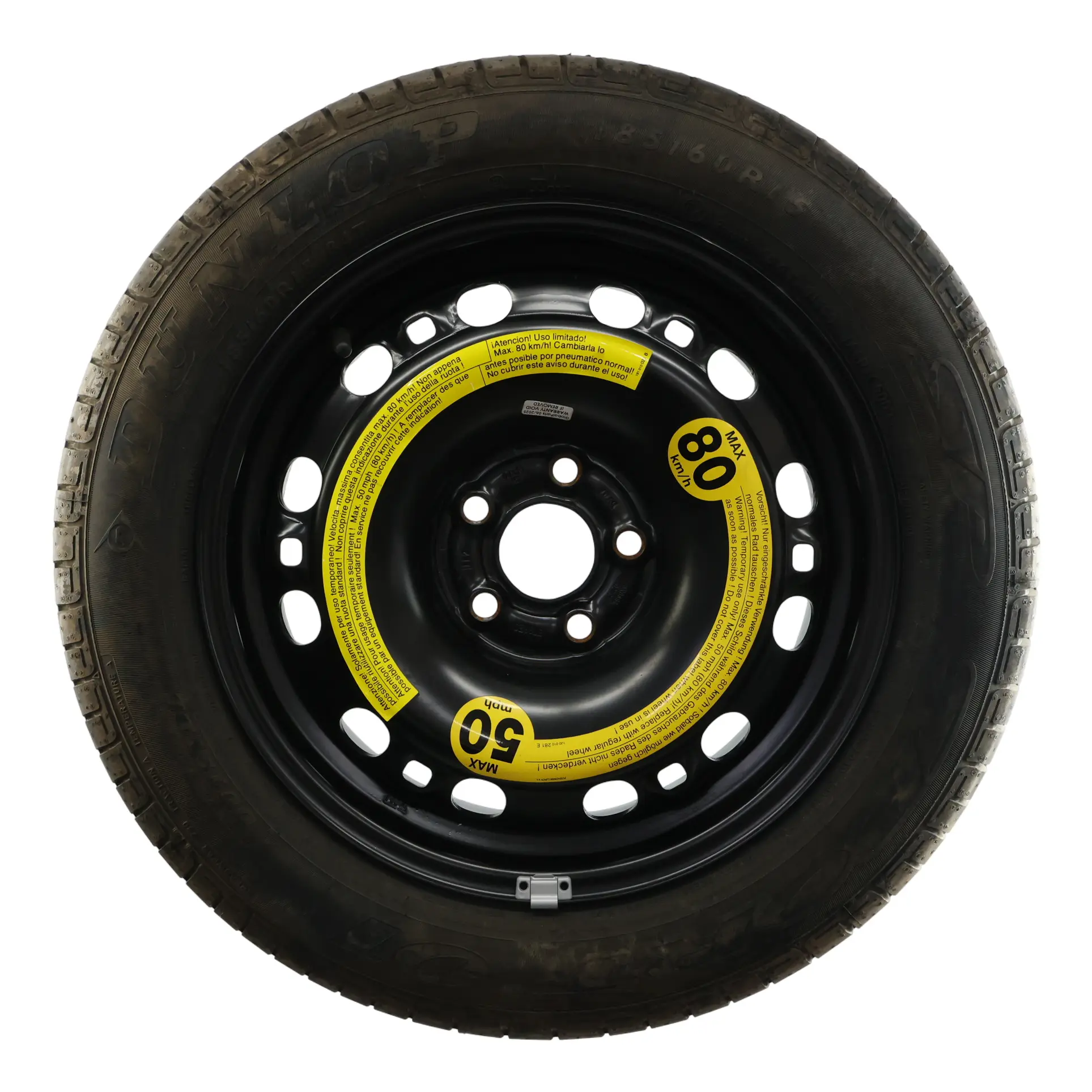 VW Volkswagen Polo Mk5 6R Koło Zapasowe Stalowe R15 Opona 185/60 6R0601027C