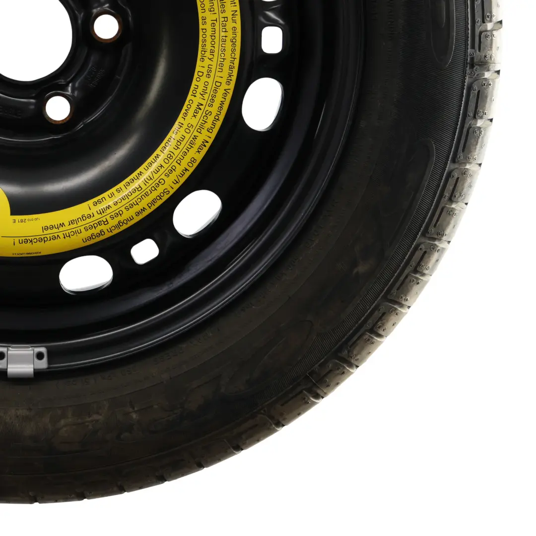 VW Volkswagen Polo Mk5 6R Ruota Scorta Acciaio R15 Pneumatico 185/60 - SKU 6R0601027C - Numero di parte 6R0601027C