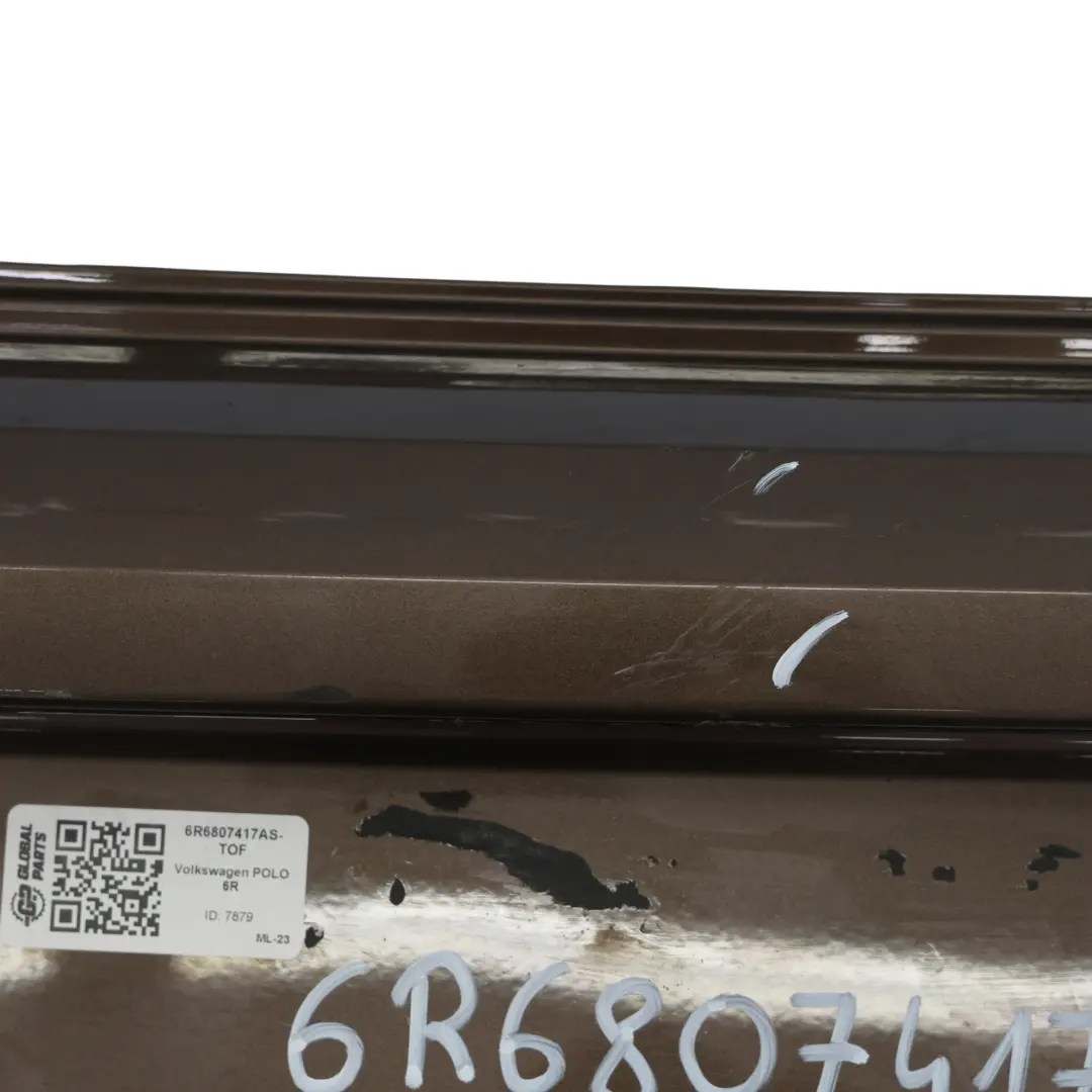 Bumper Cover Rear Trim Panel Toffee Brown Metallic - H8Z to Volkswagen VW Polo 6R with Part number 6R6807417AS Volkswagen VW Polo 6R Bumper Cover Rear Trim Panel Toffee Brown Metallic - H8Z - SKU 6R6807417AS-TOF - Part number 6R6807417AS