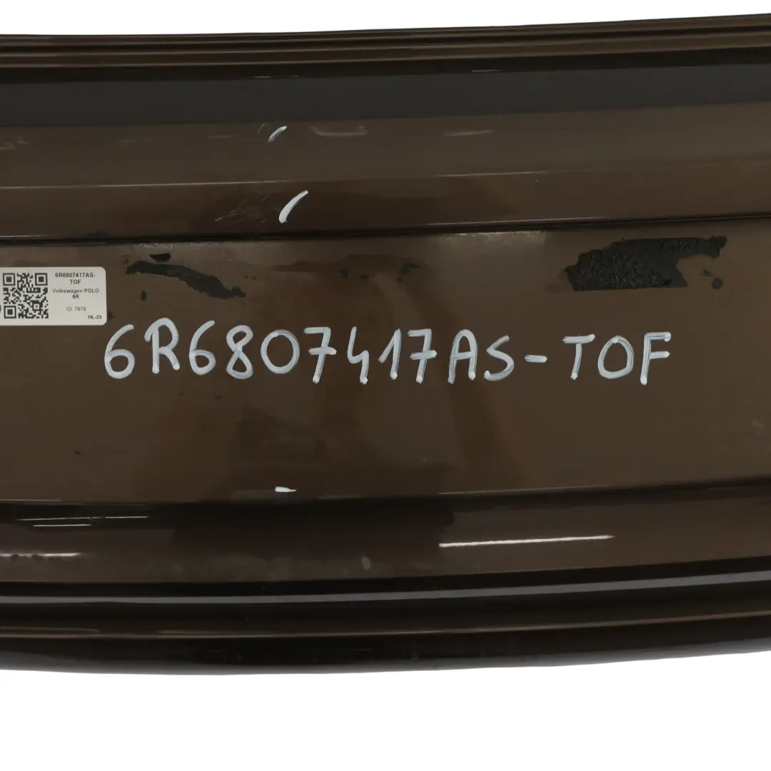 Volkswagen VW Polo 6R Zderzak Tylny Toffee Brown Brązowy Metalik - H8Z - SKU 6R6807417AS-TOF - Numer Części 6R6807417AS