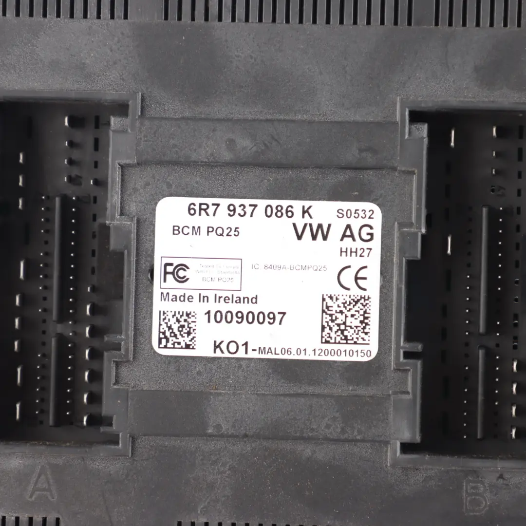 Skoda Fabia 5J Body Control Module Convenience Unit BCM ECU - SKU 6R7937086K - Part number 6R7937086K