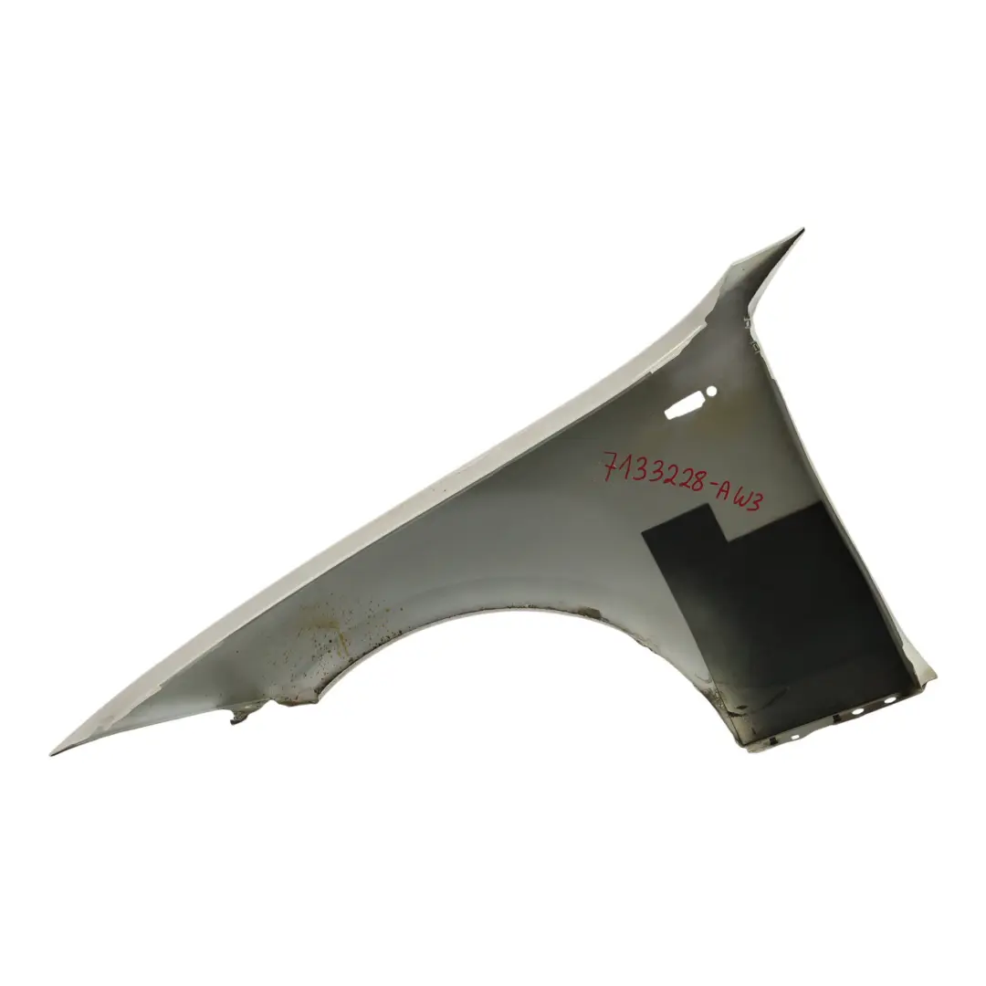 BMW E81 E87 Side Panel Fender Wing Front Right O/S Black Sapphire Metallic - 475 - SKU 7133228-AW3 - Part number 7133228
