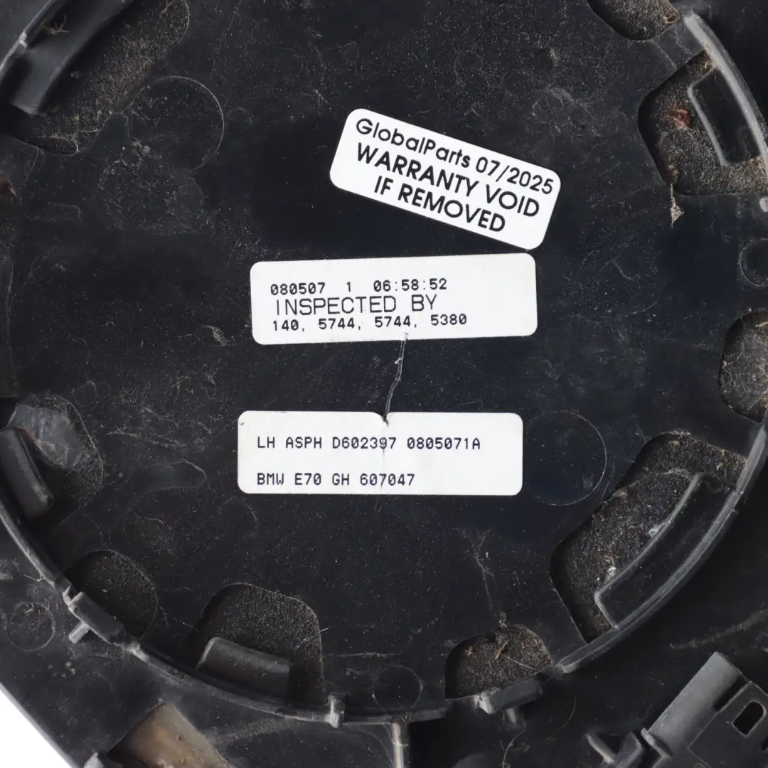 Mirror Glass BMW X5 E70 X6 E71 Left N/S Wide Angle EC Auto Dip to with Part number 7174981 Mirror Glass BMW X5 E70 X6 E71 Left N/S Wide Angle EC Auto Dip - SKU 7174981-1 - Part number 7174981