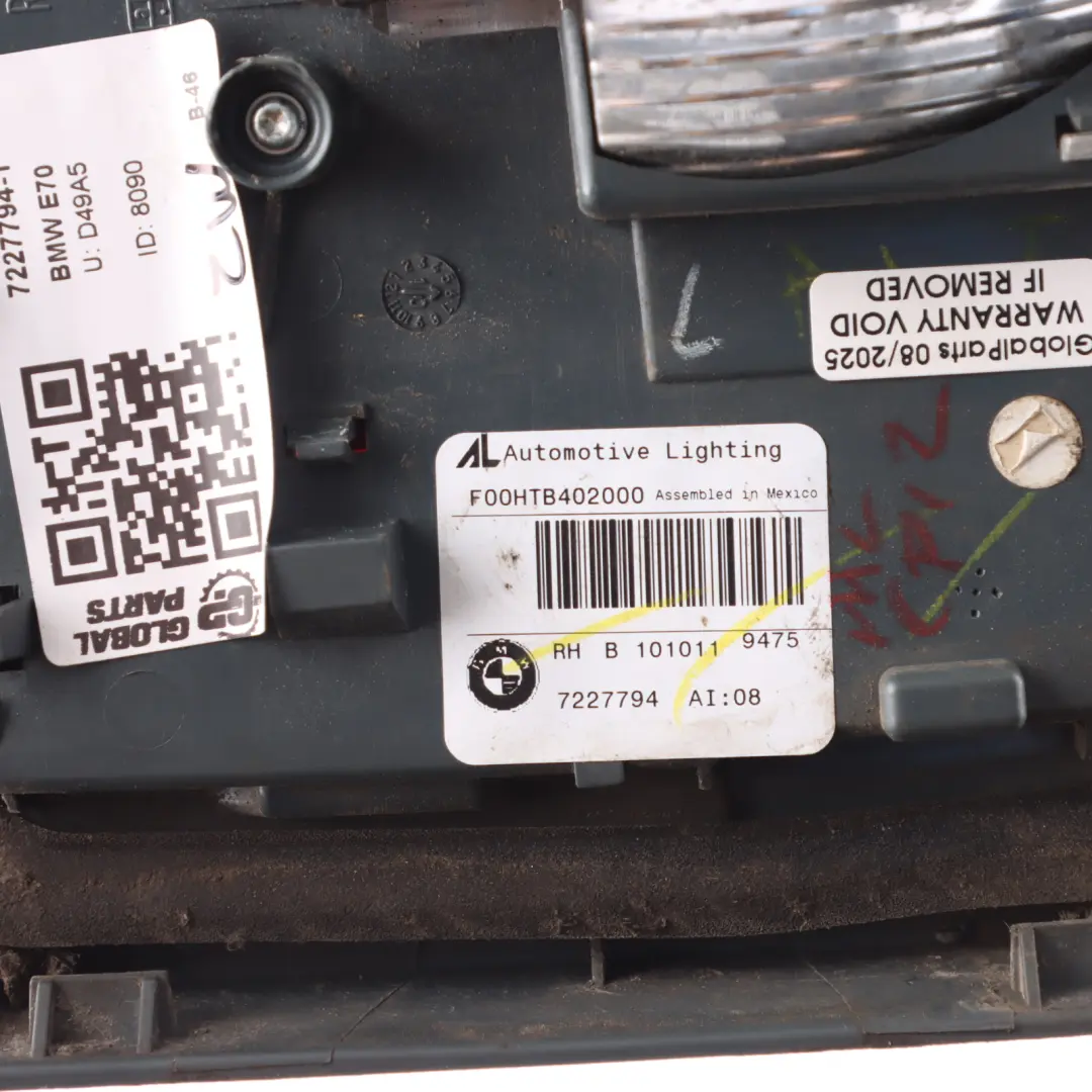  Rücklicht BMW X5 E70 Kofferraumklappe LED Retrofit Trim Rechts O/S - SKU 7227794-1 - Teilenummer 7227794