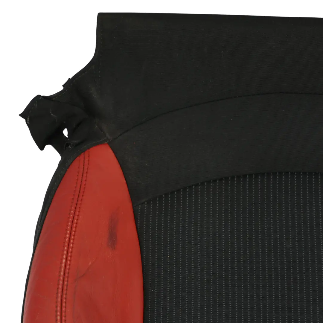 Mini R56 Front Sport Seat Cover Cushion Right O/S Half Leather Rooster Red Black - SKU 7242360-3 - Part number 7242360