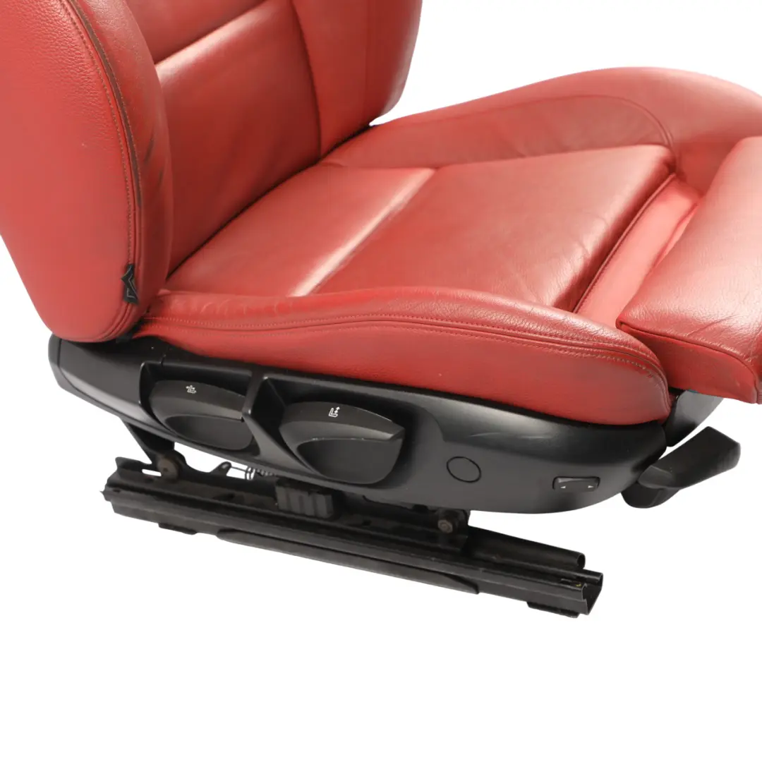 BMW E88 Convertible M Sport Front Right O/S Seat Side Red Boston Leather Heated - SKU 7257496-1 - Part number 7257496