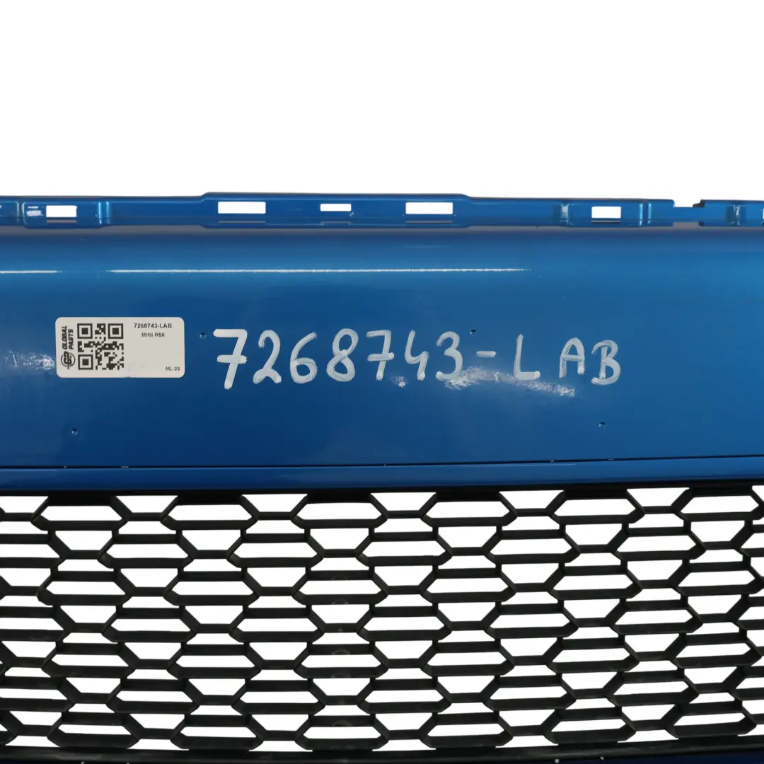 Mini Cooper S R55 R56 R57 LCI R58 Paraurti Anteriore Laser Blue Metallic - A59 - SKU 7268743-LAB - Numero di parte 7268743