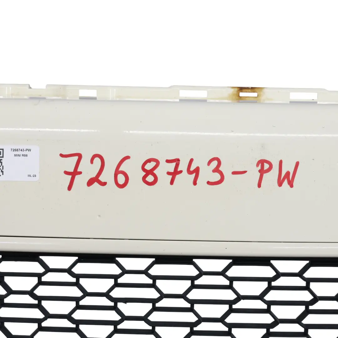 Front Bumper Trim Pepper White - 850 to Mini Cooper S SD R55 R56 R57 LCI with Part number 7268743 Mini Cooper S SD R55 R56 R57 LCI Front Bumper Trim Pepper White - 850 - SKU 7268743-PW - Part number 7268743
