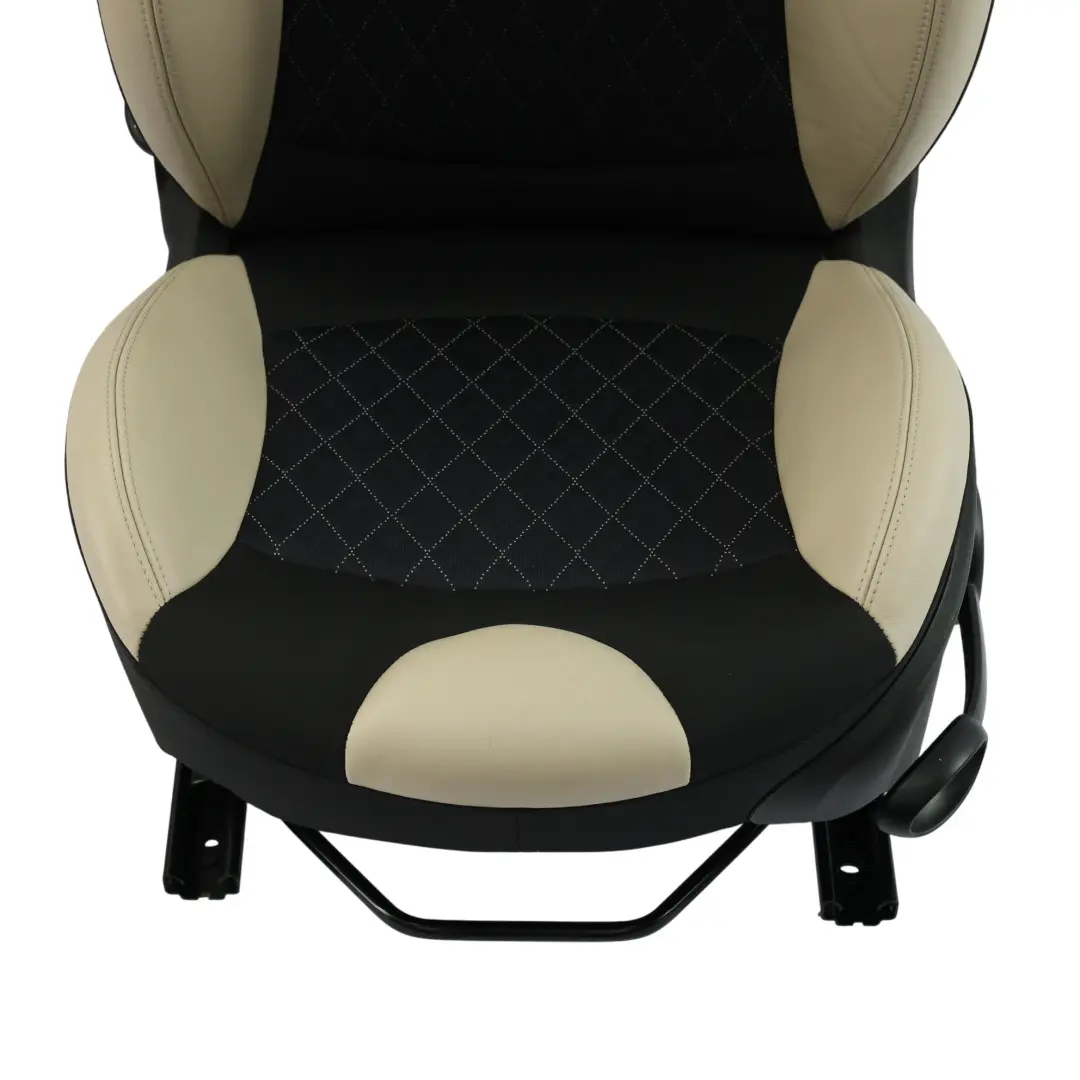 Mini Cooper R56 LCI Sport Seat Polar Beige Cloth Leather Front Left N/S - SKU 7270203 - Part number 7270203