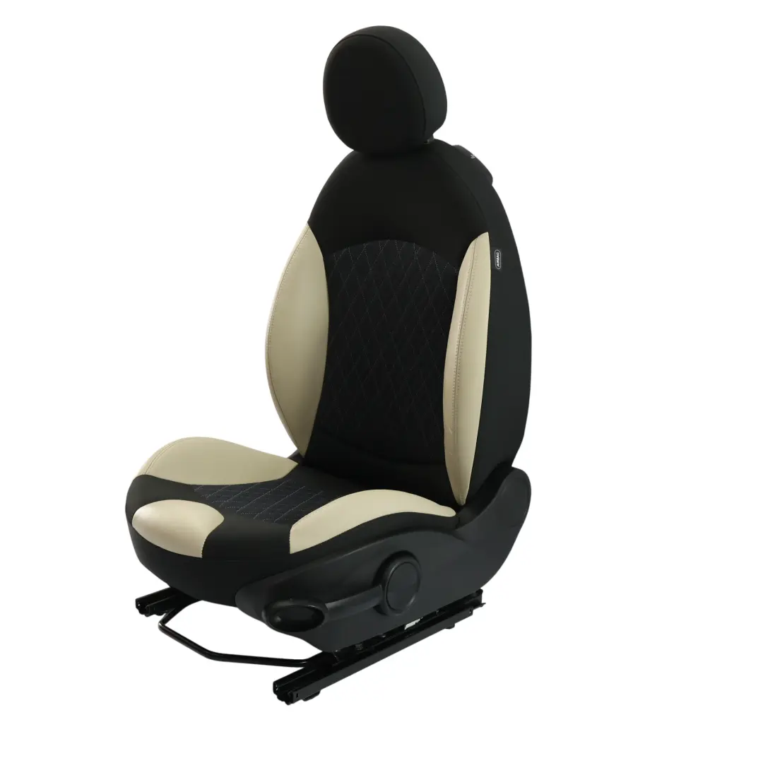 Mini Cooper R56 LCI Sport Seat Polar Beige Cloth Leather Front Left N/S - SKU 7270203 - Part number 7270203