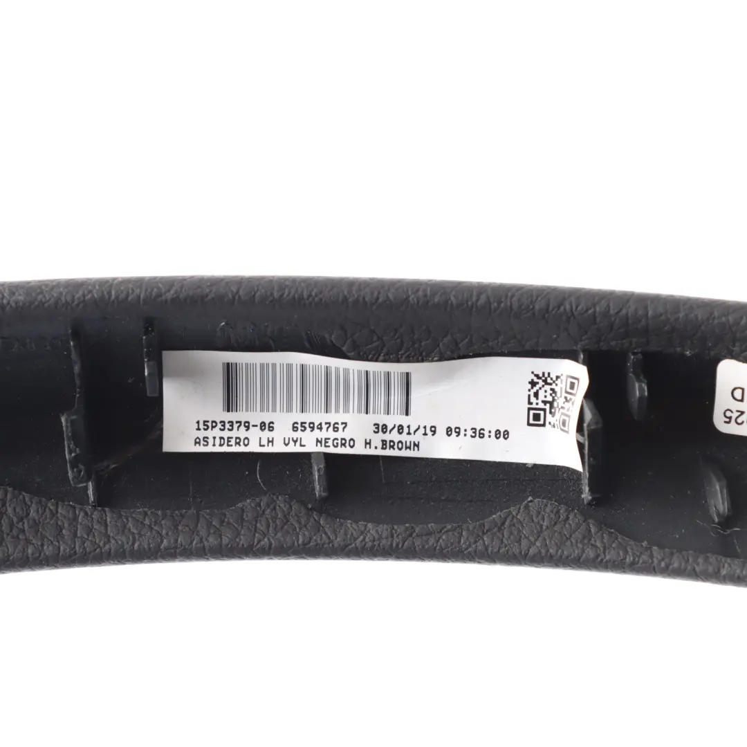 BMW X5 F15 Interior Grab Handle Cover Left N/S Black Leather Brown Stitching - SKU 7292273-1 - Part number 7292273
