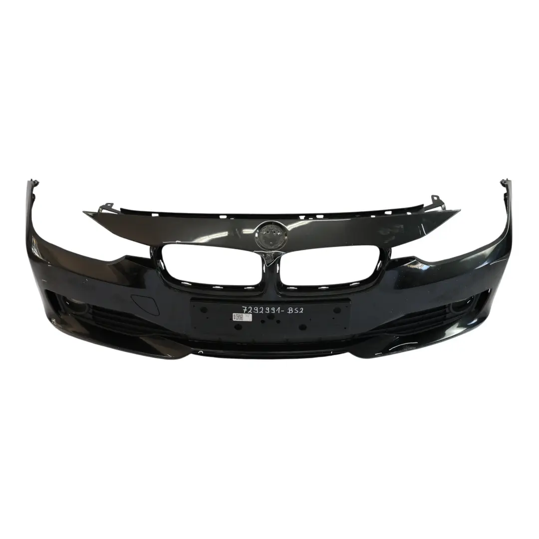 BMW F30 F31 Front Bumper Complete Trim Panel Black Sapphire Metallic - 475 - SKU 7292991-BS2 - Part number 7292991