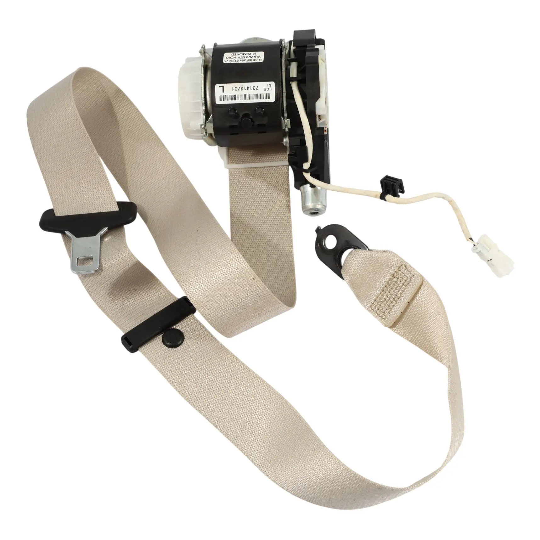 BMW F12 F13 Ceinture Sécurité Supérieure Avant Gauche Elfenbein Weiss 7314137