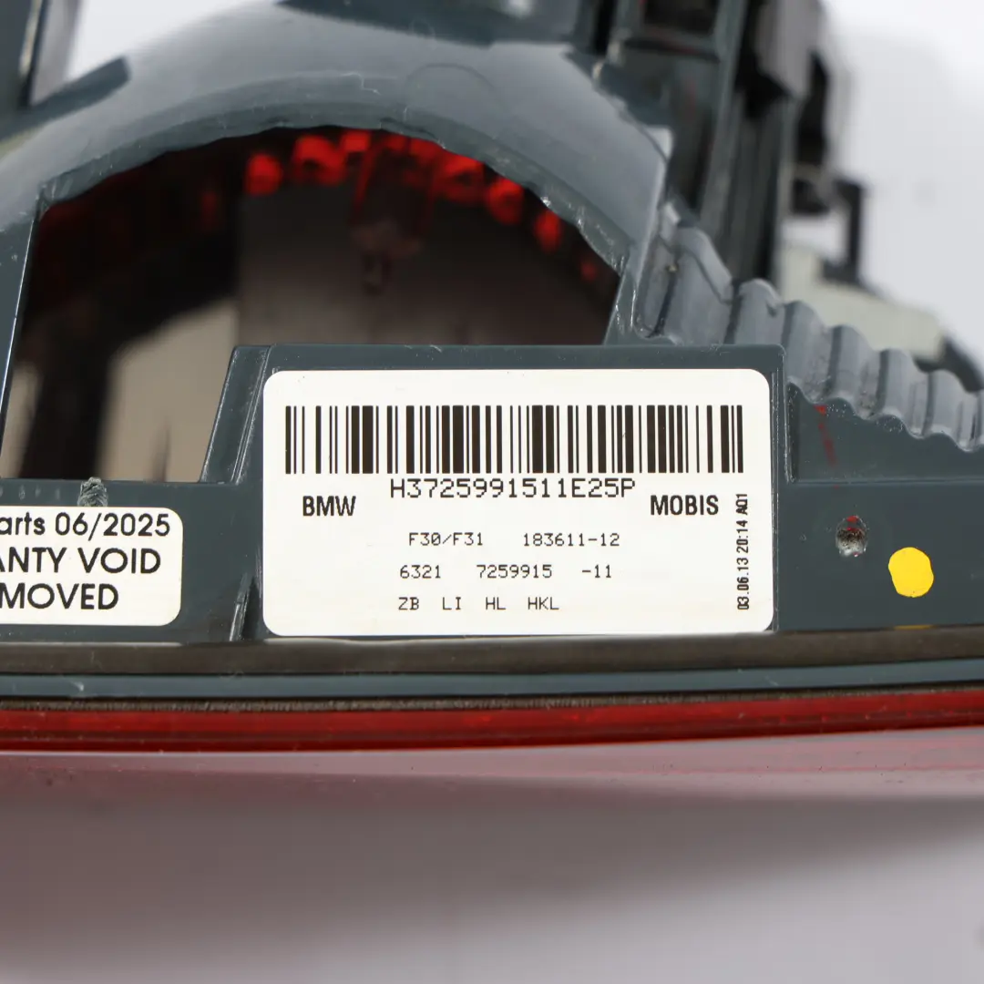 BMW F30 F80 M3 Rear Lamp Saloon Light In Trunk Lid Boot Left N/S - SKU 7372793-2 - Part number 7372793