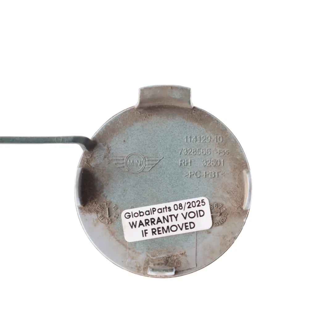 Bumper Towing Eye Hook Trim Rear Right O/S British Racing Green II-B22 to Mini F55 with Part number 7380026 Mini F55 Bumper Towing Eye Hook Trim Rear Right O/S British Racing Green II-B22 - SKU 7380026-BRGII - Part number 7380026