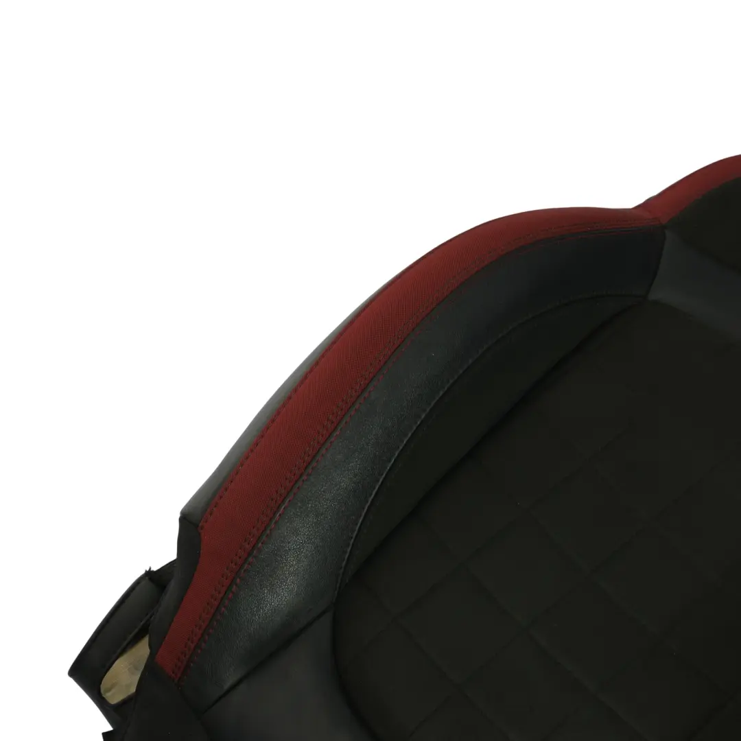 Backrest JCW Front Left N/S Dinamica Red Black Half Leather to Mini F56 Sport Seat with Part number 7416153 Mini F56 Sport Seat Backrest JCW Front Left N/S Dinamica Red Black Half Leather - SKU 7416153 - Part number 7416153