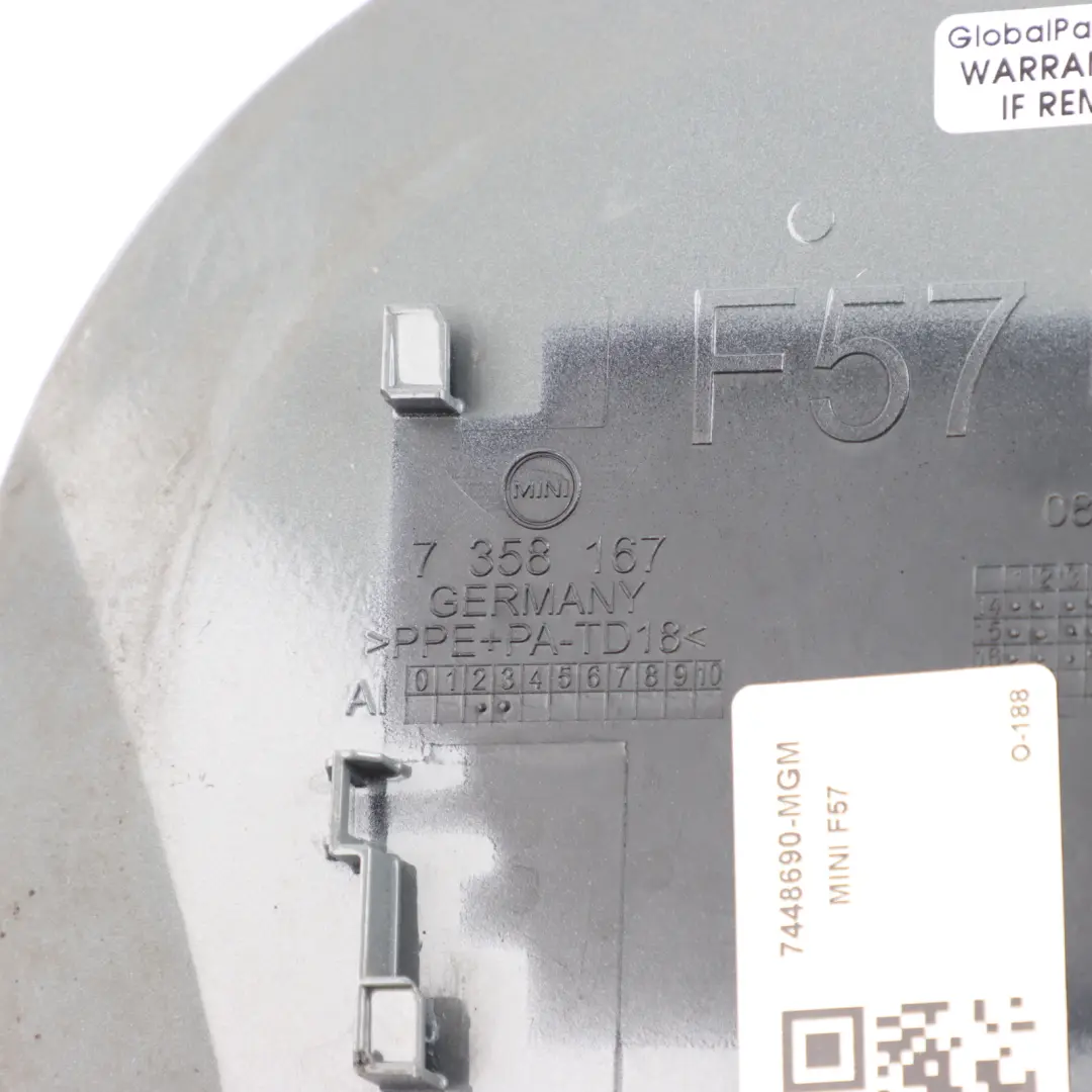 Mini F57 Convertible Fuel Fill In Flap Cap Cover Moonwalk Grey - B71 7358167 - SKU 7448690-MGM - Part number 7448690