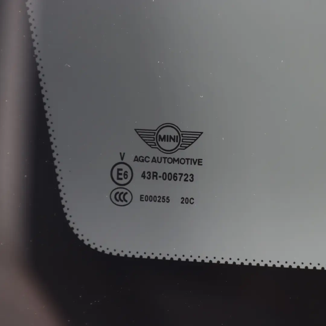 Side Window Rear Left N/S Quarter Glass Glazing Tinted AS3 to Mini F55 with Part number 7461595 Mini F55 Side Window Rear Left N/S Quarter Glass Glazing Tinted AS3 - SKU 7461595 - Part number 7461595