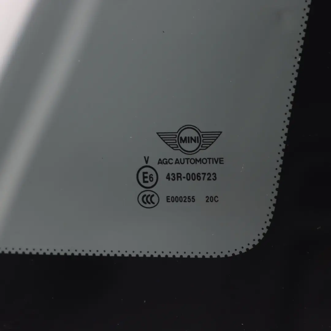 Side Window Rear Right O/S Quarter Glass Glazing Tinted AS3 to Mini F55 with Part number 7461596 Mini F55 Side Window Rear Right O/S Quarter Glass Glazing Tinted AS3 - SKU 7461596 - Part number 7461596