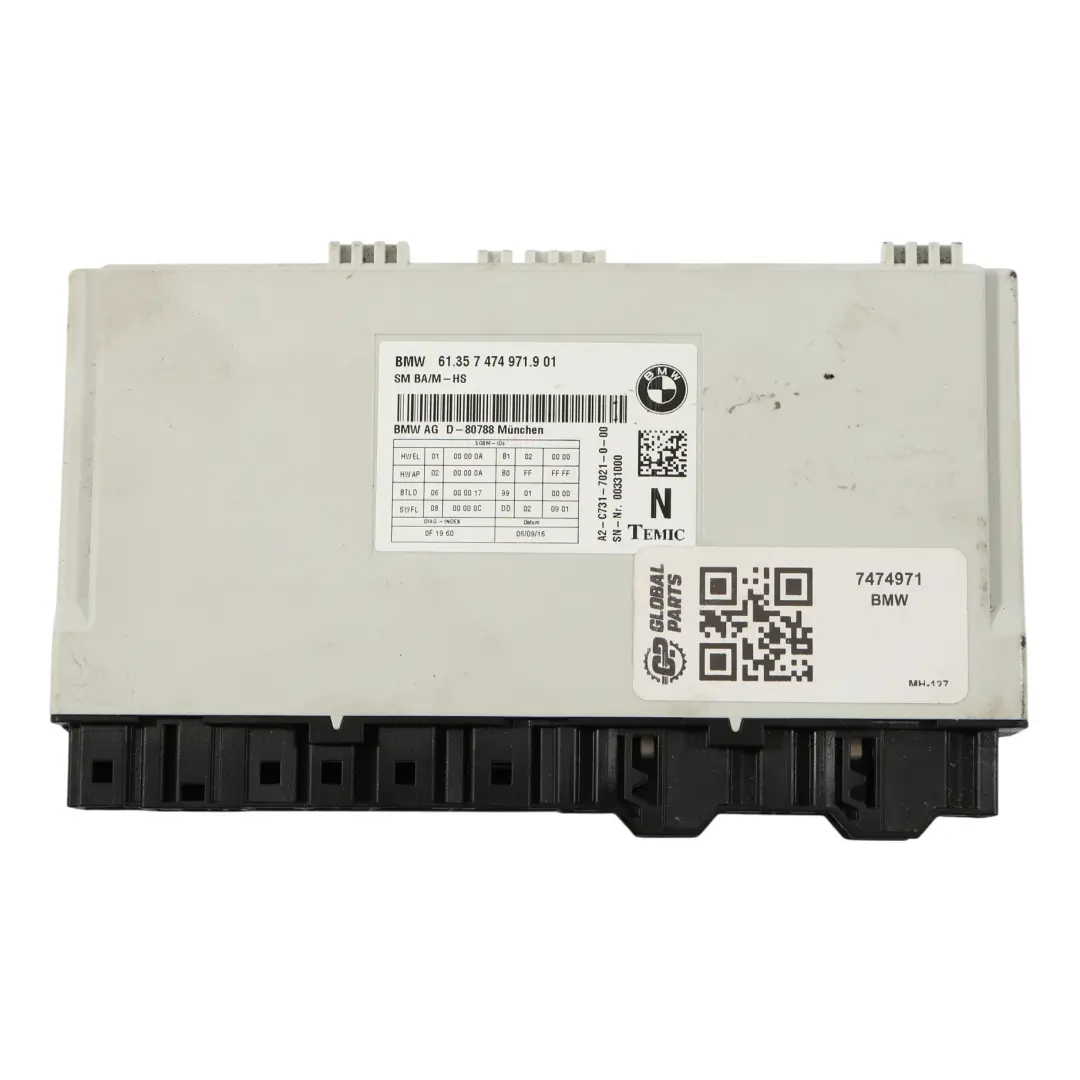 BMW F20 F21 F22 F30 F31 F32 F33 Módulo De Control Asiento Delantero ECU - SKU 7474971 - Número de pieza 7474971