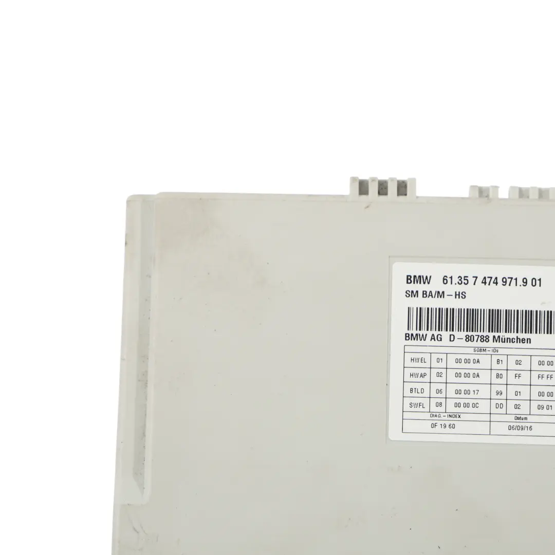 BMW F20 F21 F22 F30 F31 F32 F33 Modulo Di Controllo Sedili Anteriori ECU - SKU 7474971 - Numero di parte 7474971