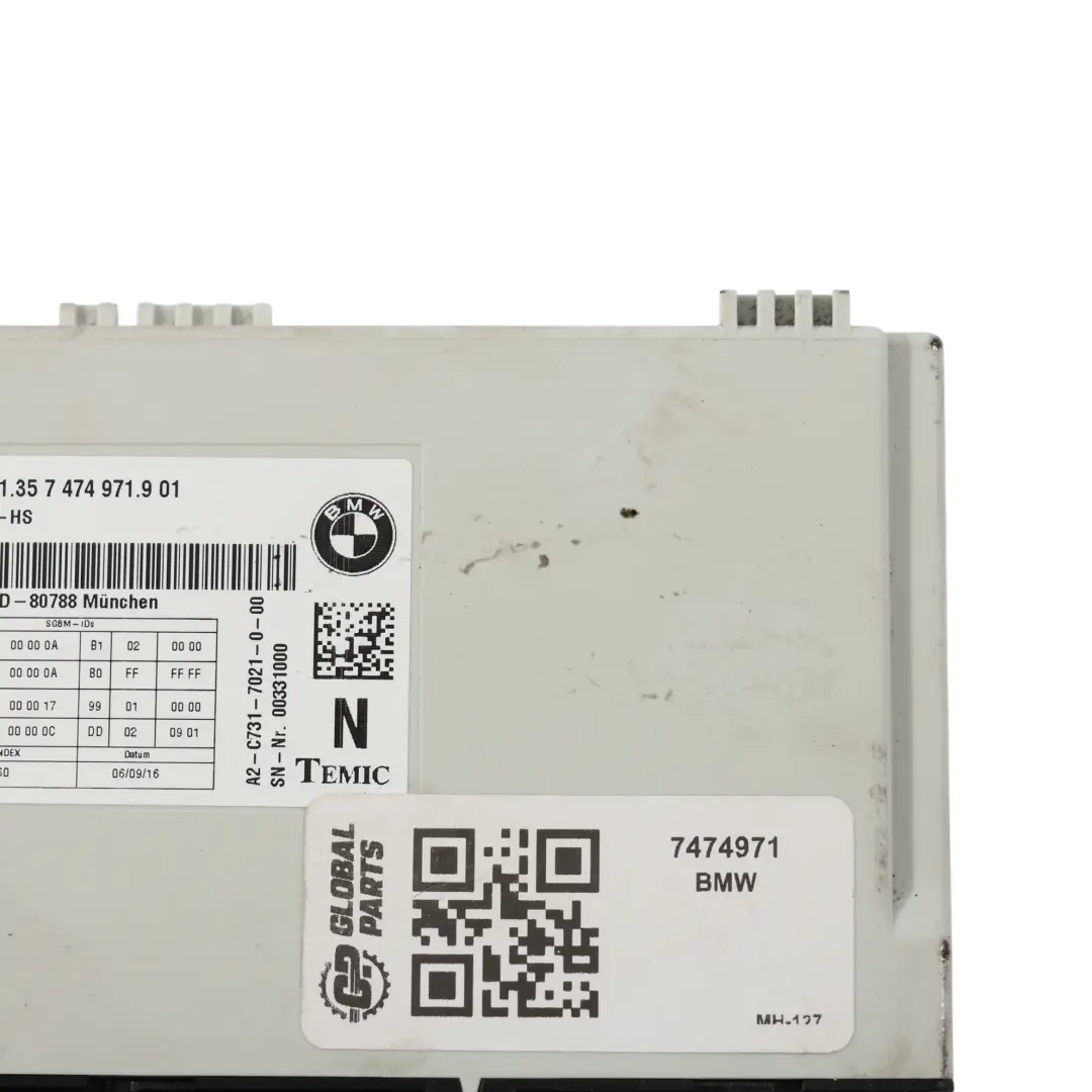 Front Seat Control Module ECU to BMW F20 F21 F22 F30 F31 F32 F33 with Part number 7474971 BMW F20 F21 F22 F30 F31 F32 F33 Front Seat Control Module ECU - SKU 7474971 - Part number 7474971