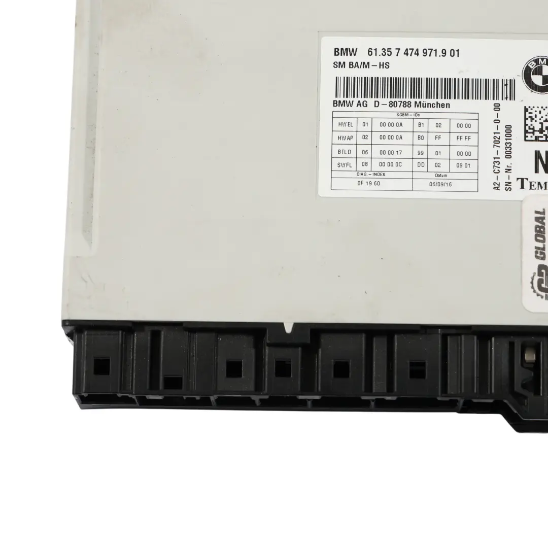 BMW F20 F21 F22 F30 F31 F32 F33 Modulo Di Controllo Sedili Anteriori ECU - SKU 7474971 - Numero di parte 7474971